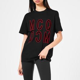 MCQ Velvet Reverse Logo T Shirt