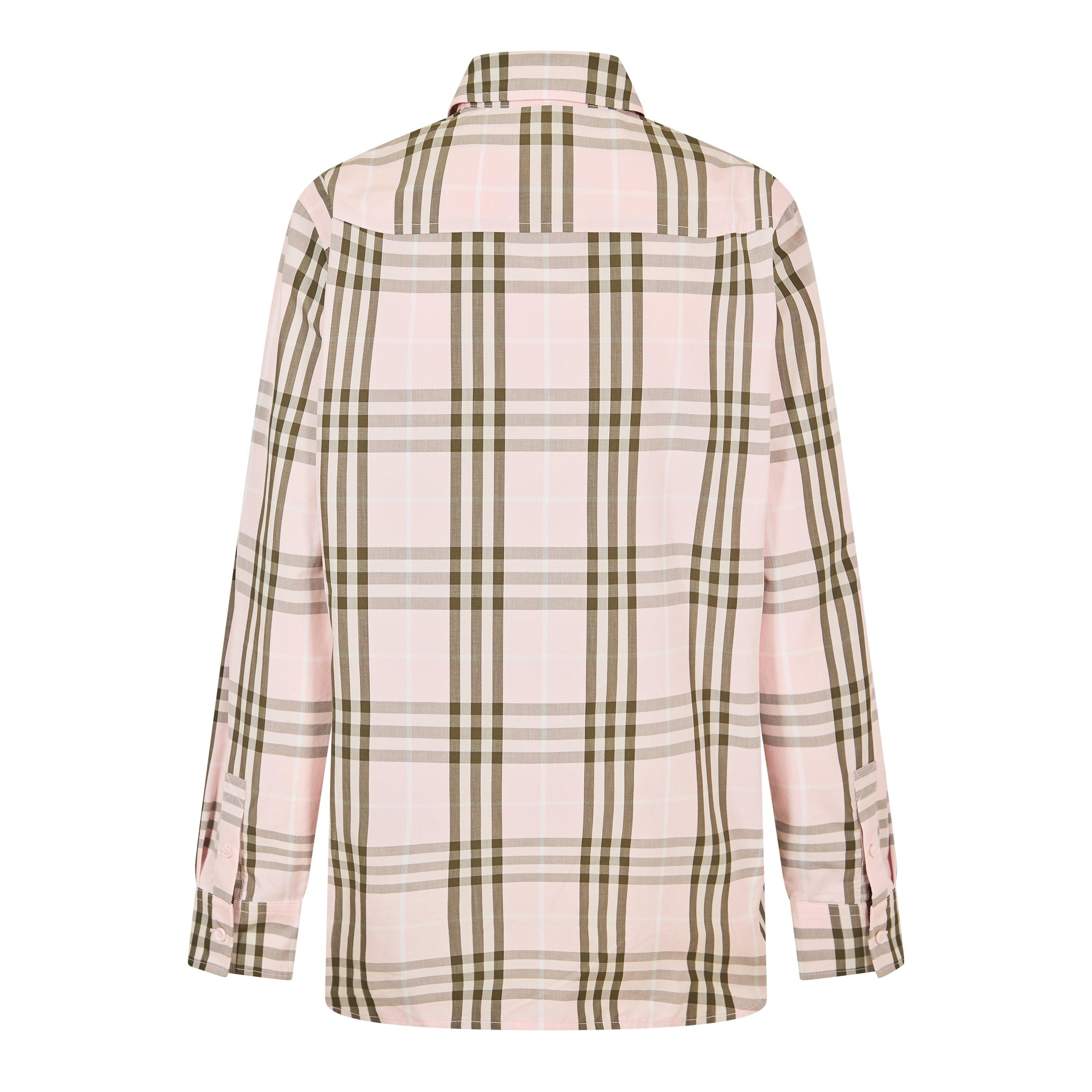 Mallow Pink - Burberry - Women's Long Sleeve Patterned Shirt - 2