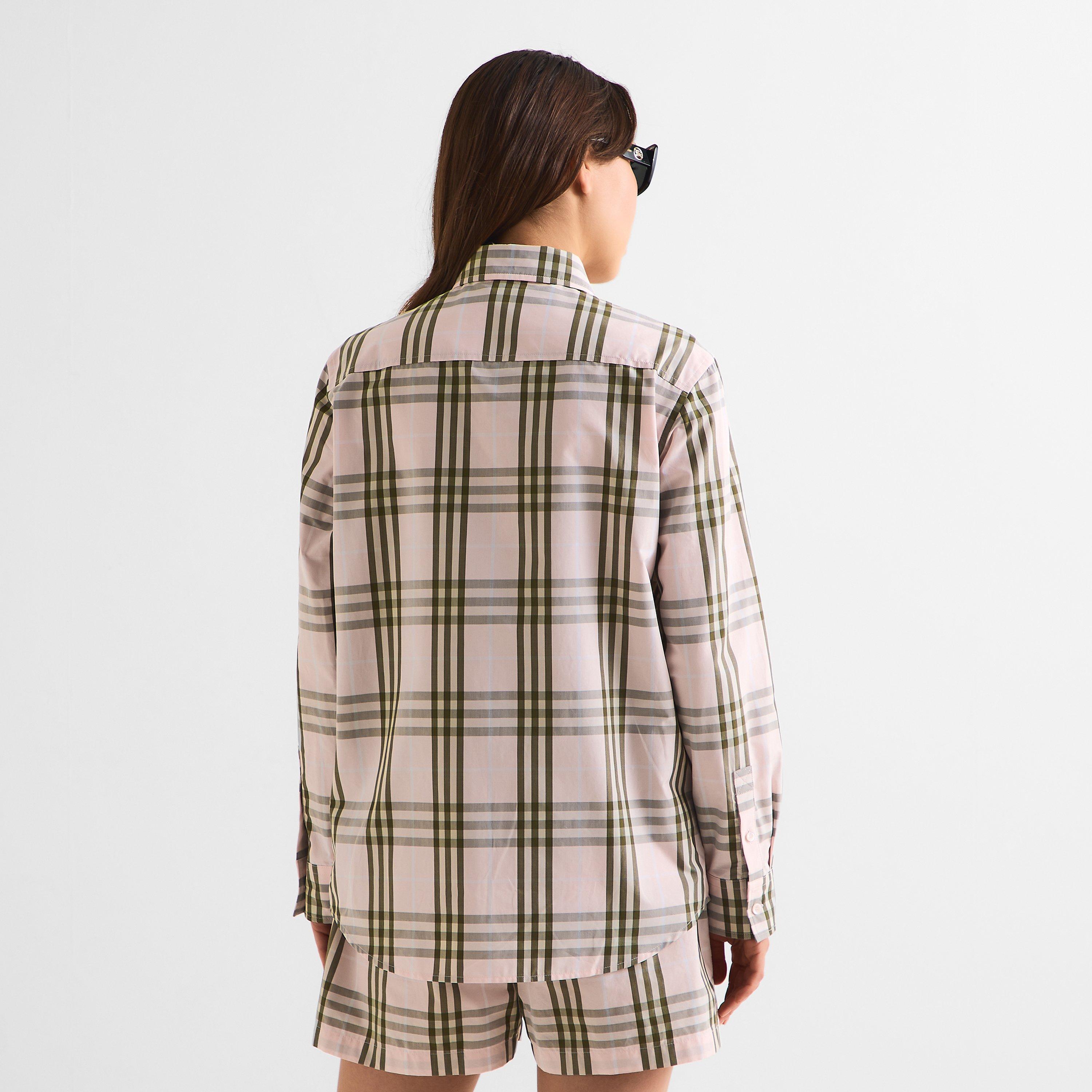 Mallow Pink - Burberry - Women's Long Sleeve Patterned Shirt - 4
