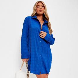I Saw It First ISAWITFIRST Textured Oversized Shirt Dress