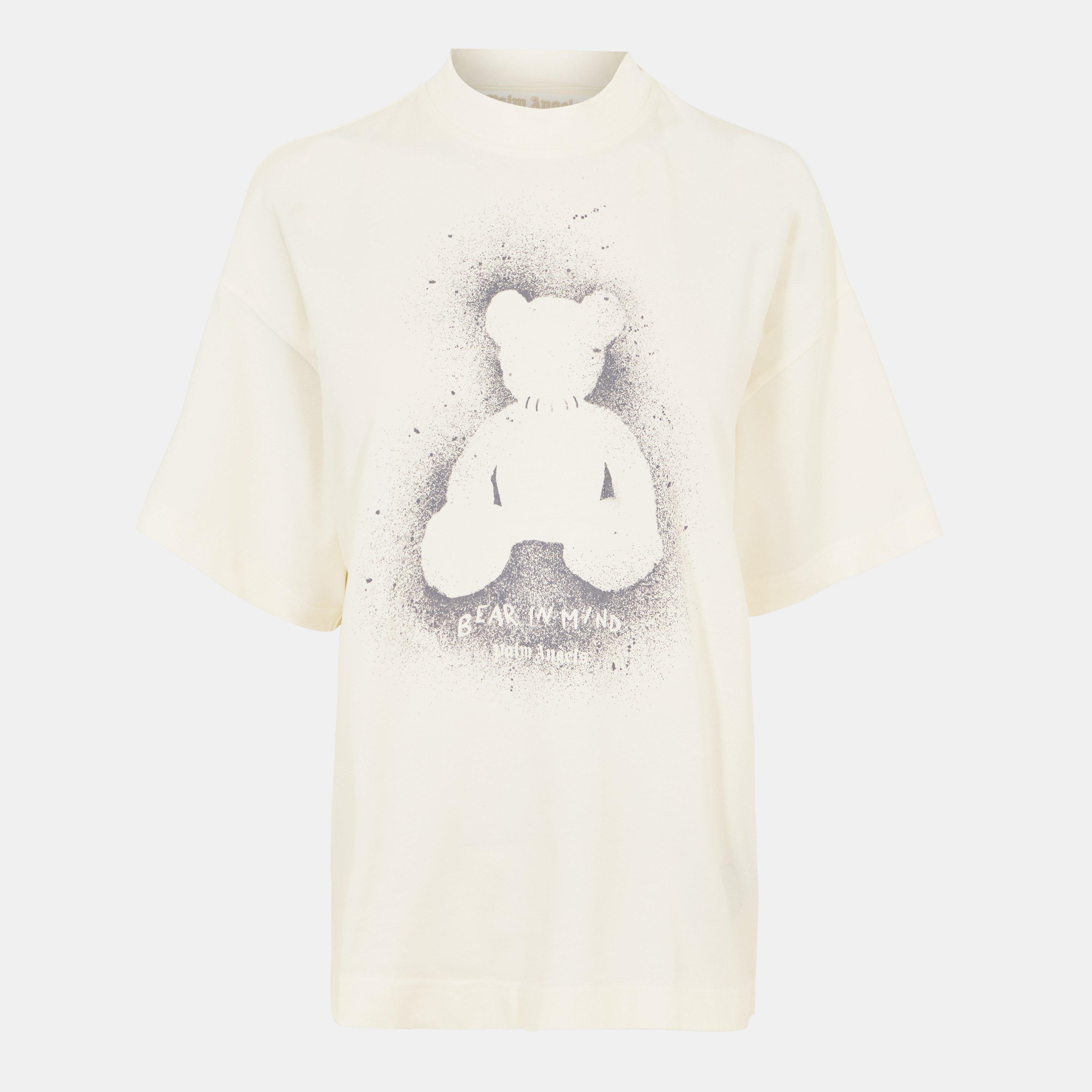 Palm Angels Women's Oversized T-Shirt - Wht/Grey - 8 (XS)