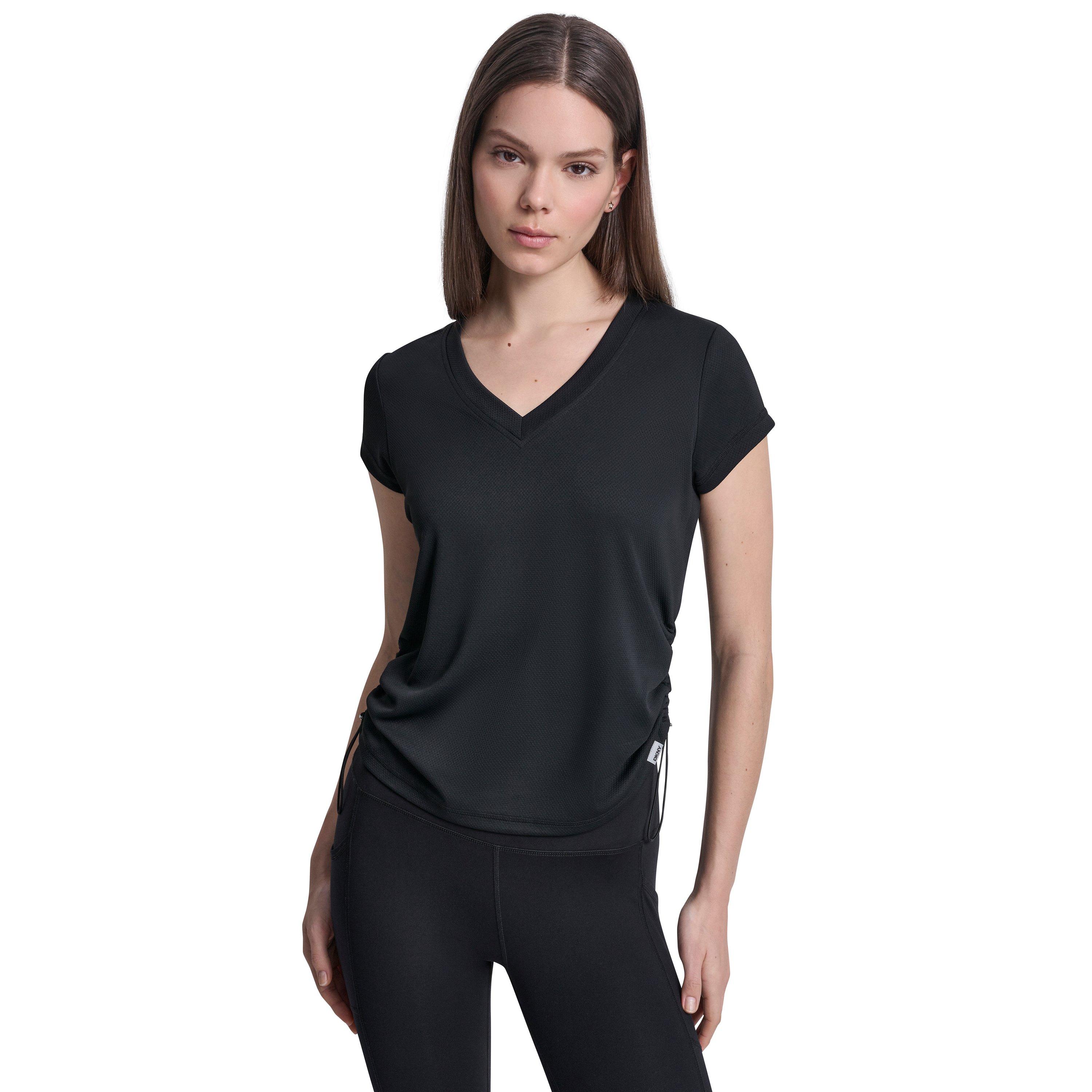 Dkny Women's Slim Fit T-Shirt - Black - 14 (L)