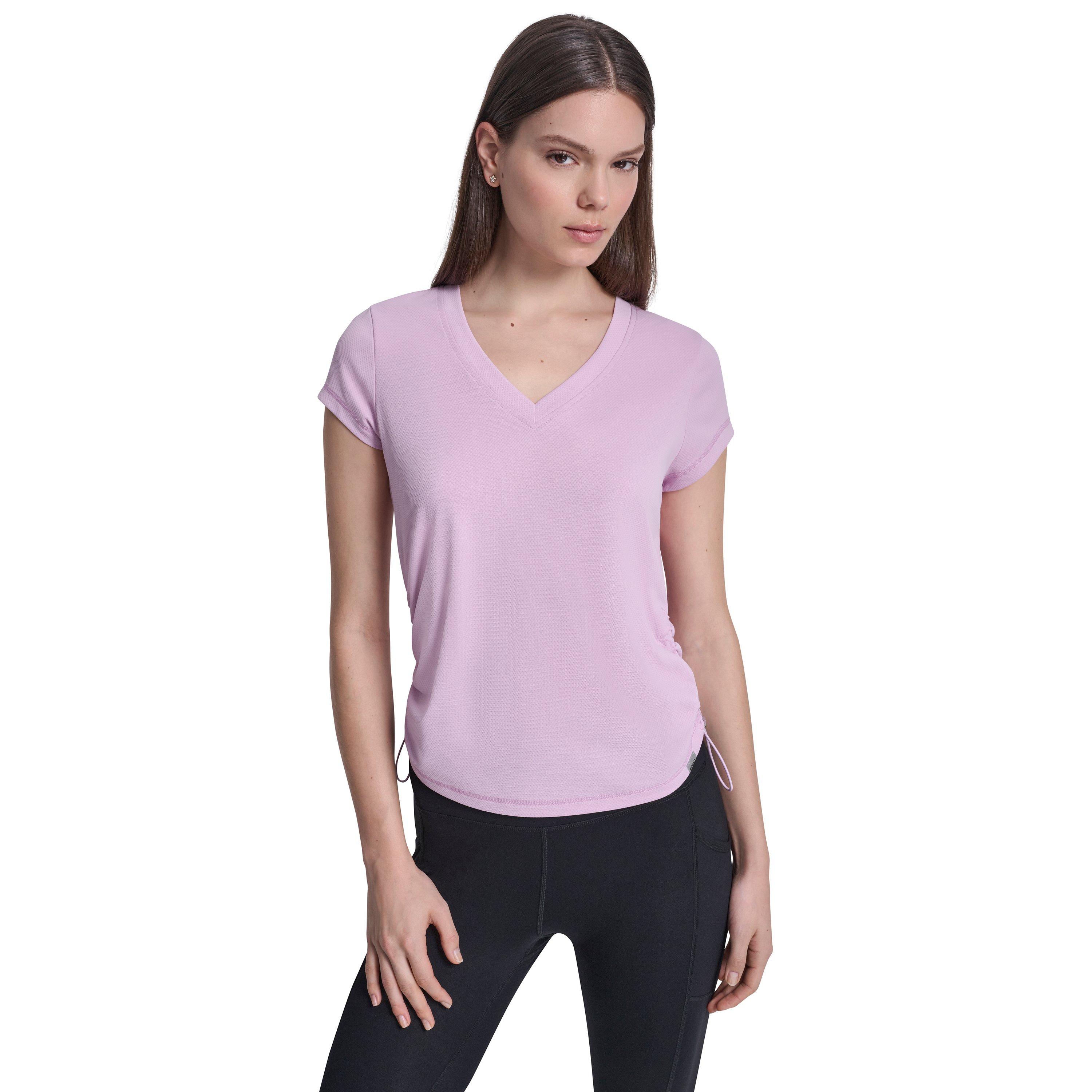 Dkny Women's Slim Fit T-Shirt - Pink Lavender - 14 (L)