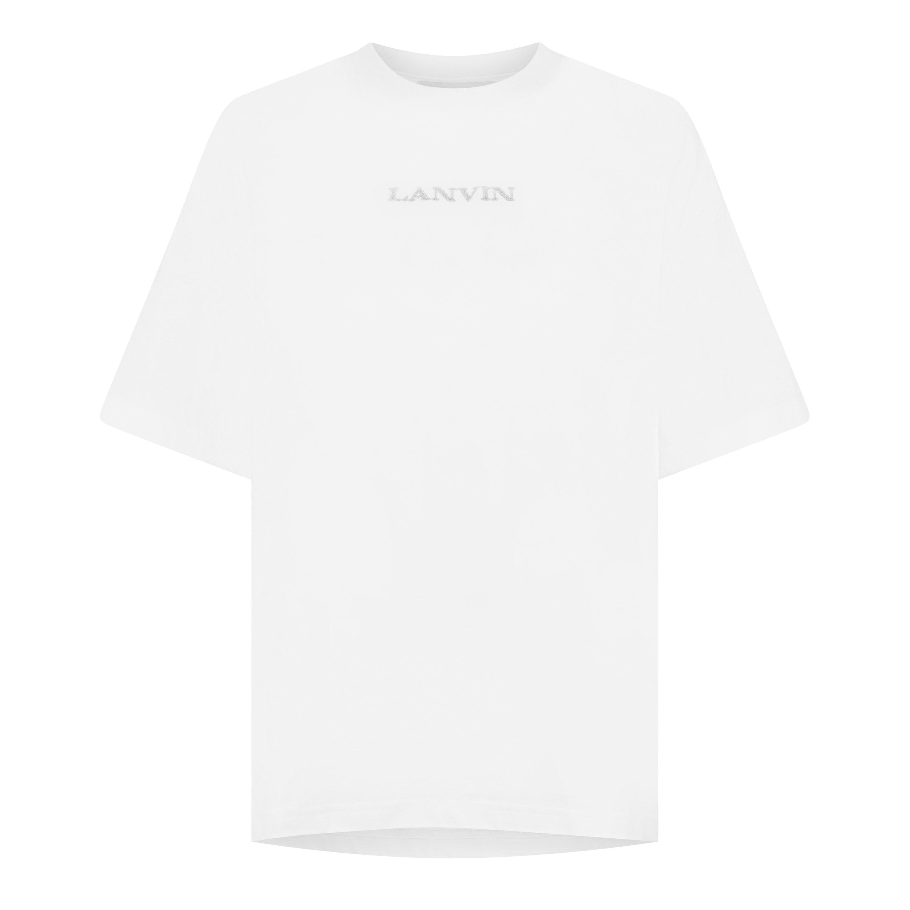Optic White - Lanvin - Embroidered Logo T-Shirt - 5