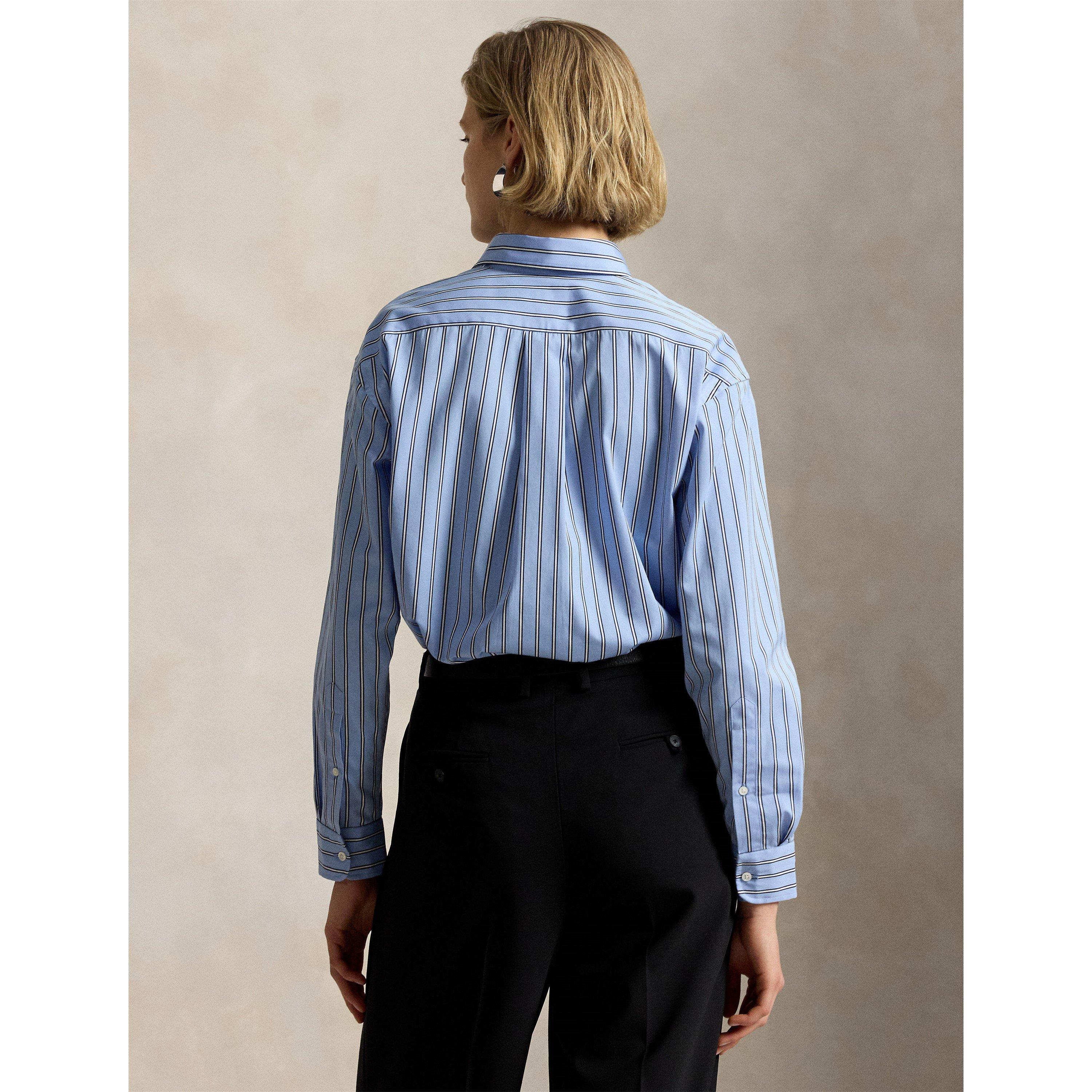 Blue Multi - Polo Ralph Lauren - Women's Stripe Long Sleeve Oxford Shirt - 3