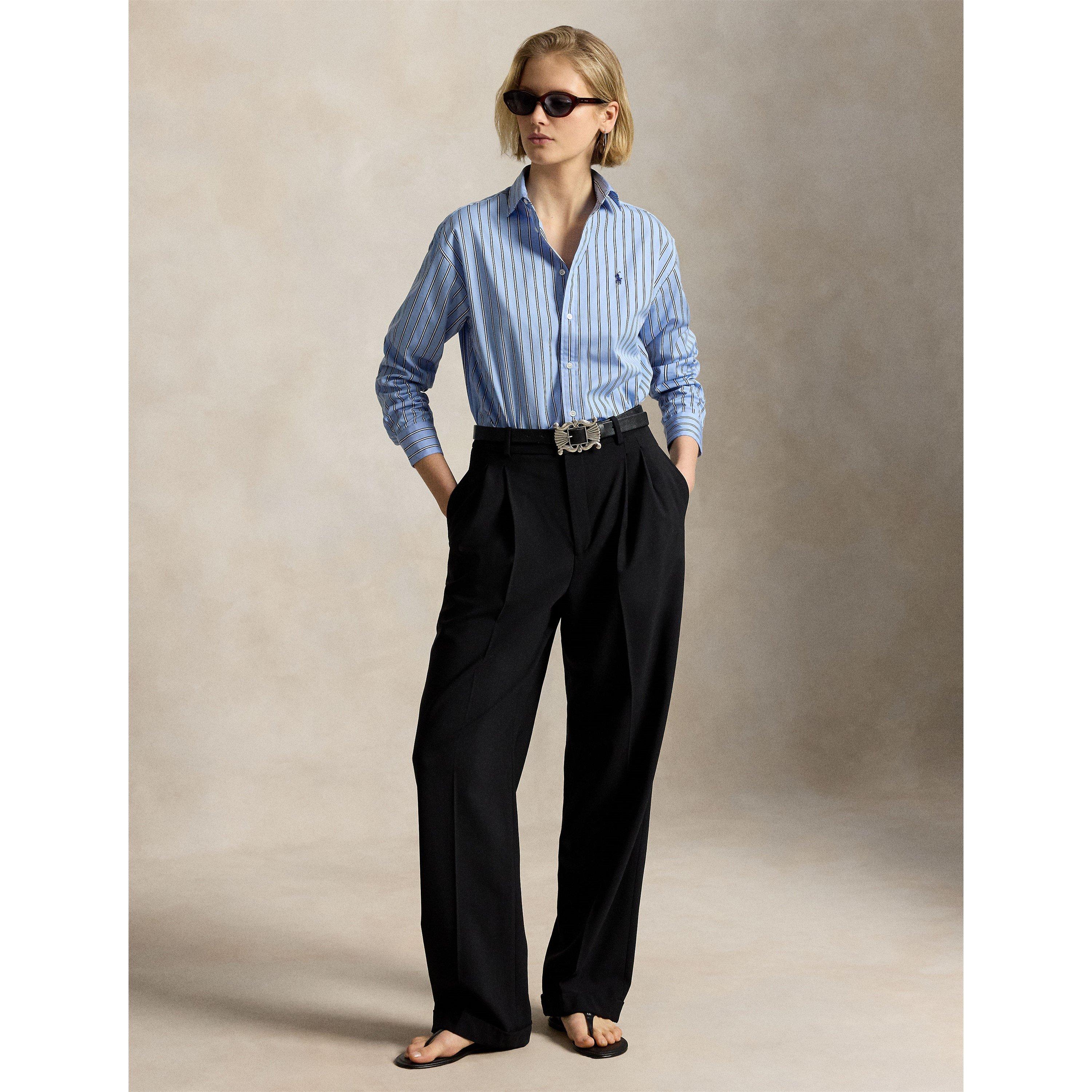 Blue Multi - Polo Ralph Lauren - Women's Stripe Long Sleeve Oxford Shirt - 5