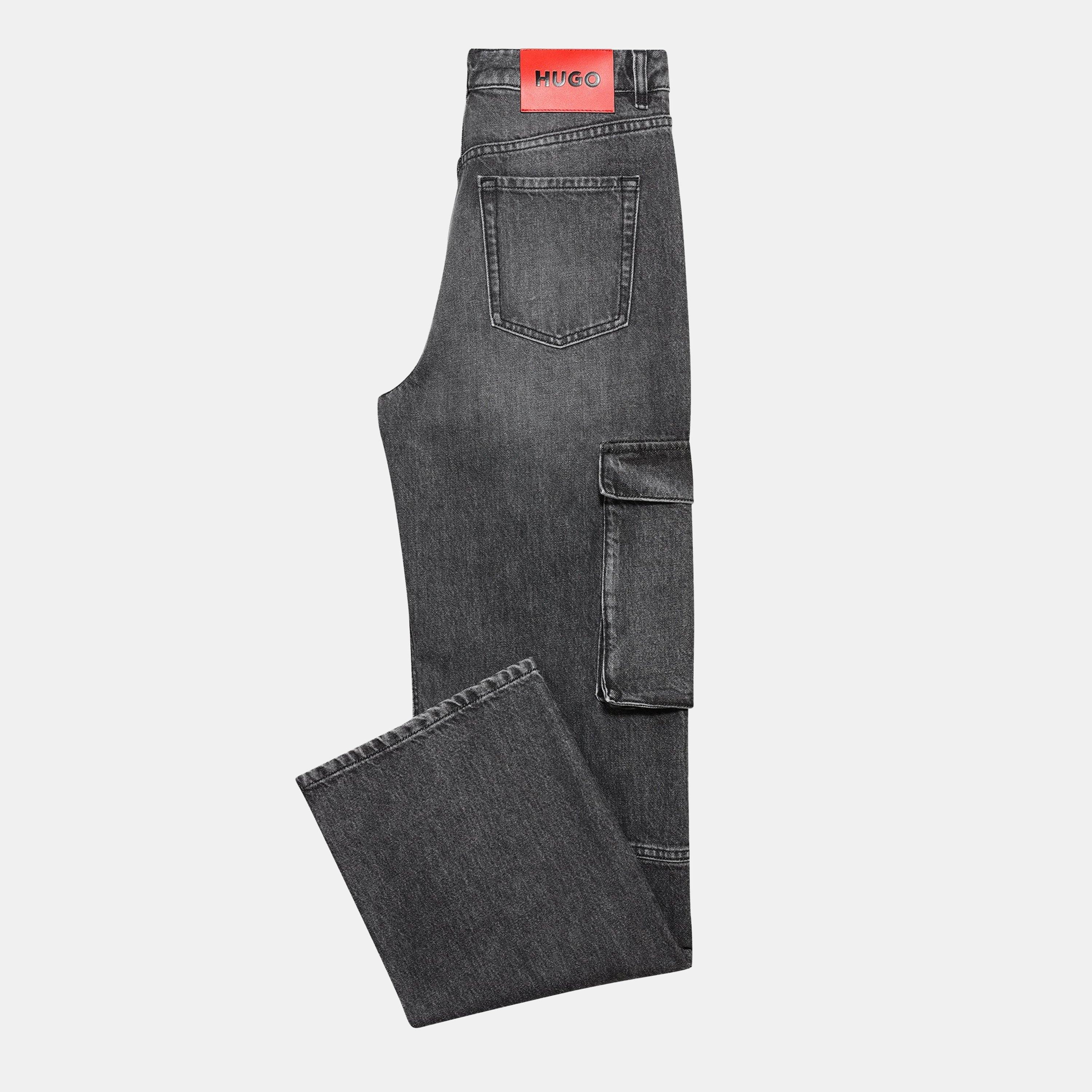 Dark Grey - Hugo - Galese Cargo Jeans - 2