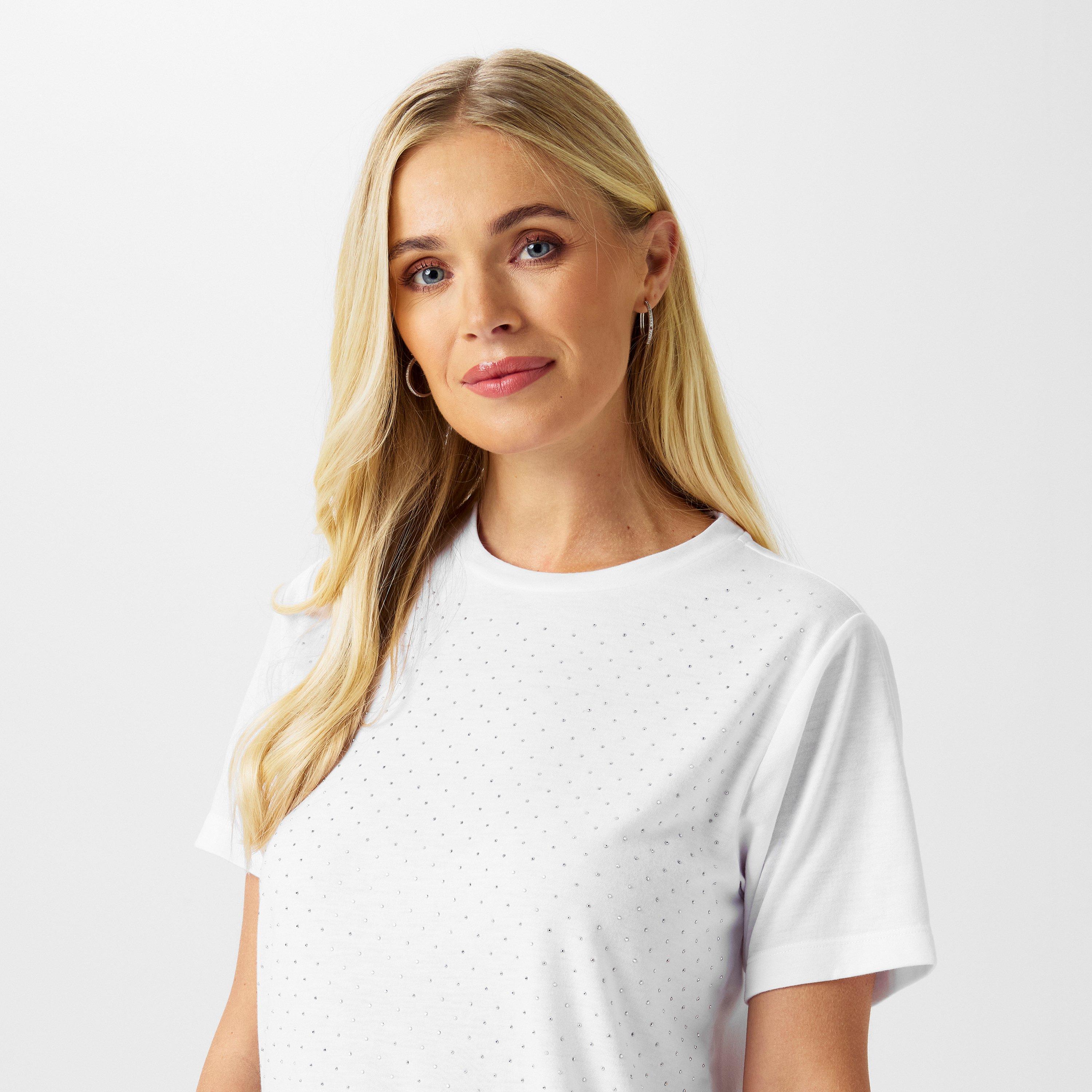 White - Biba - Diamante T-Shirt - 3