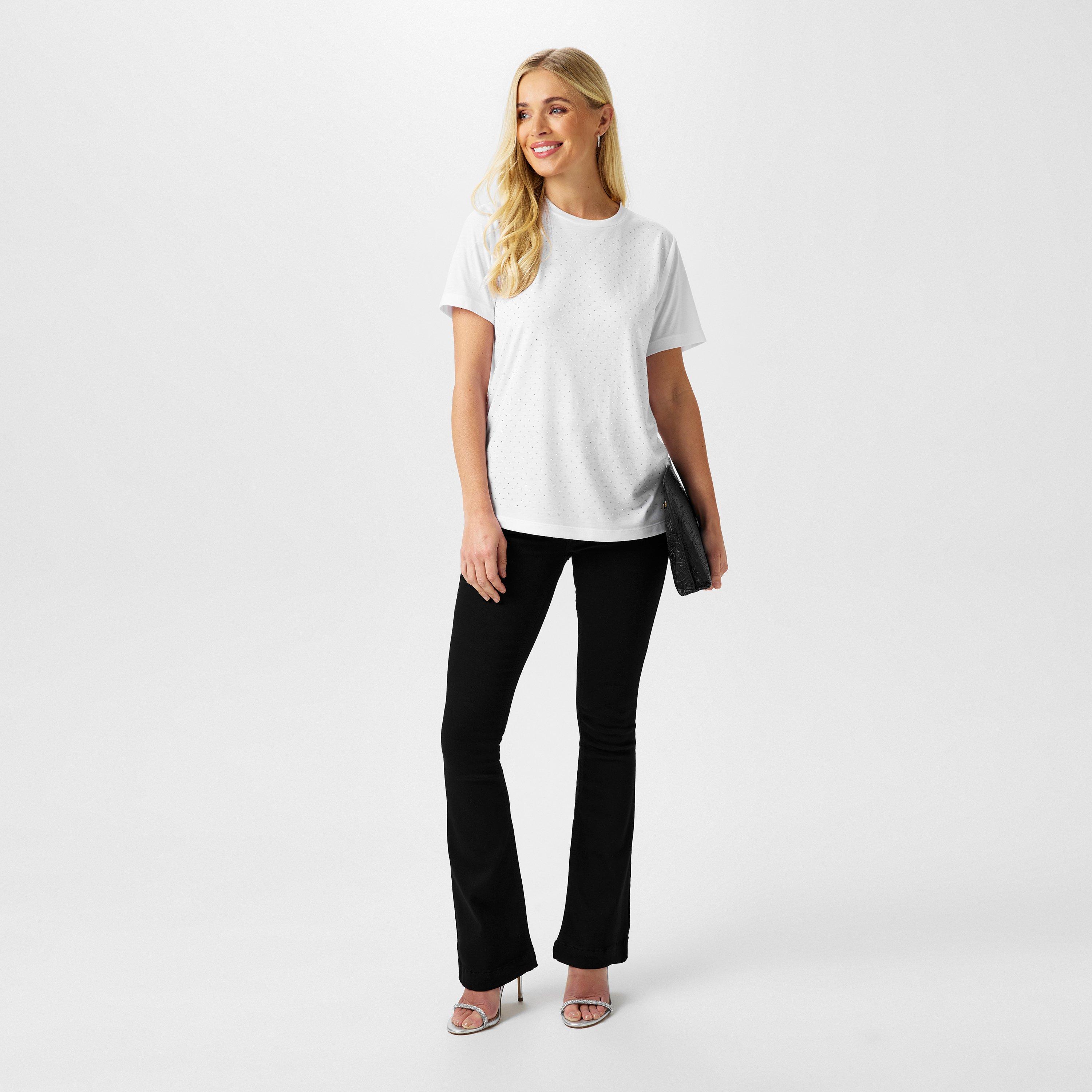 White - Biba - Diamante T-Shirt - 4