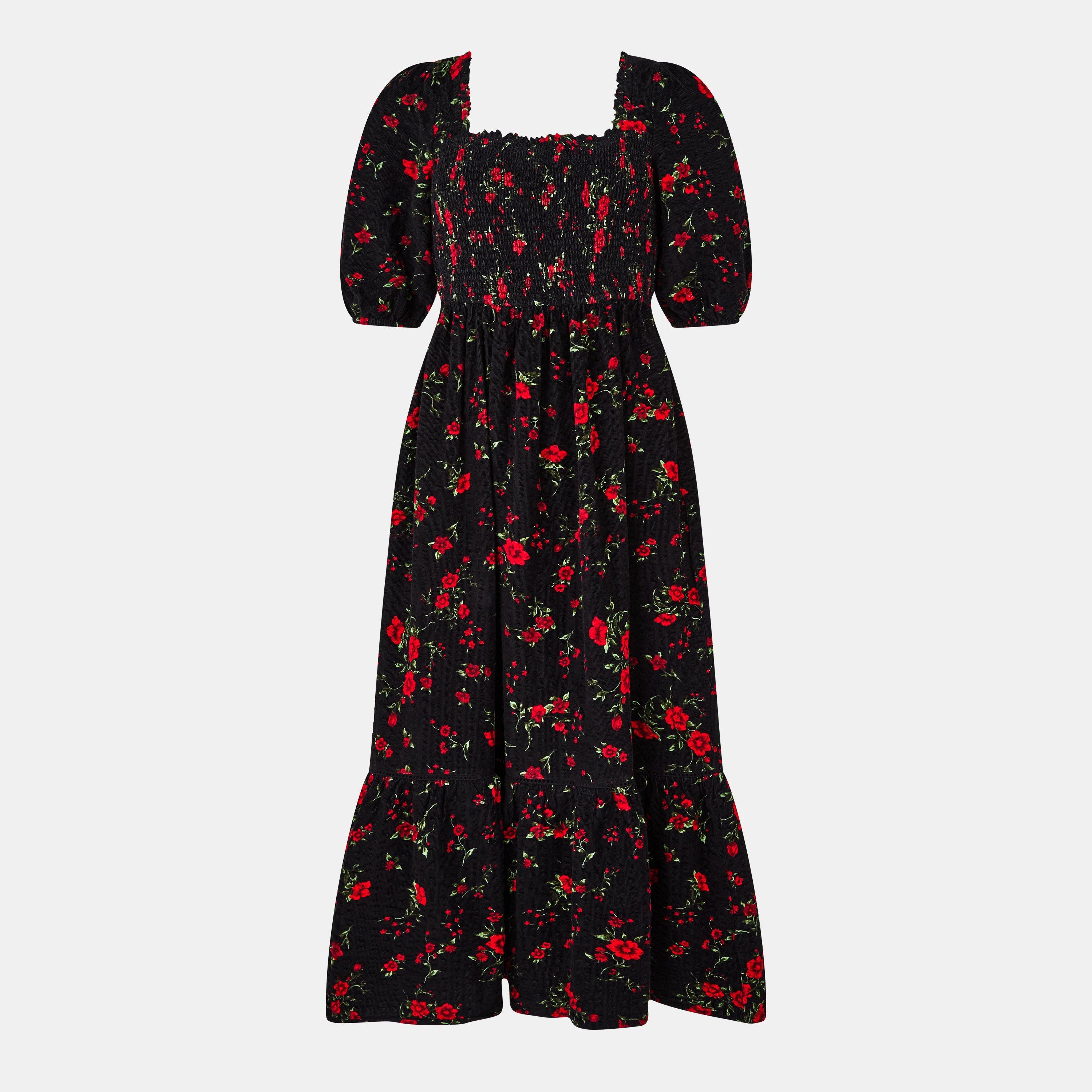 Nobodys Child Women's Elsa Midaxi Smock Dress - Black - 8 (XS)