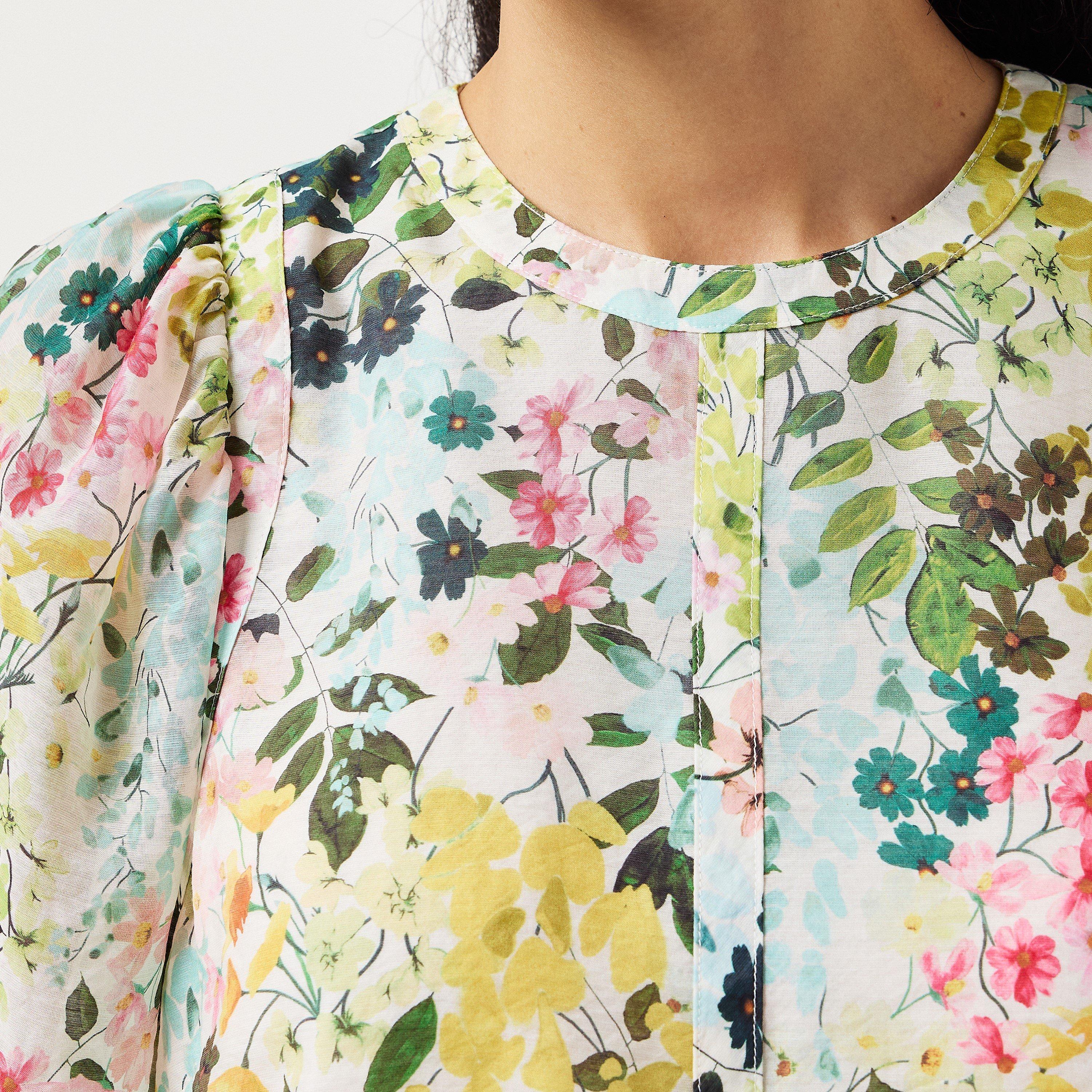 Ivoor - Ted Baker - Women's Micha Short-Sleeve Patterned Shirt - 5