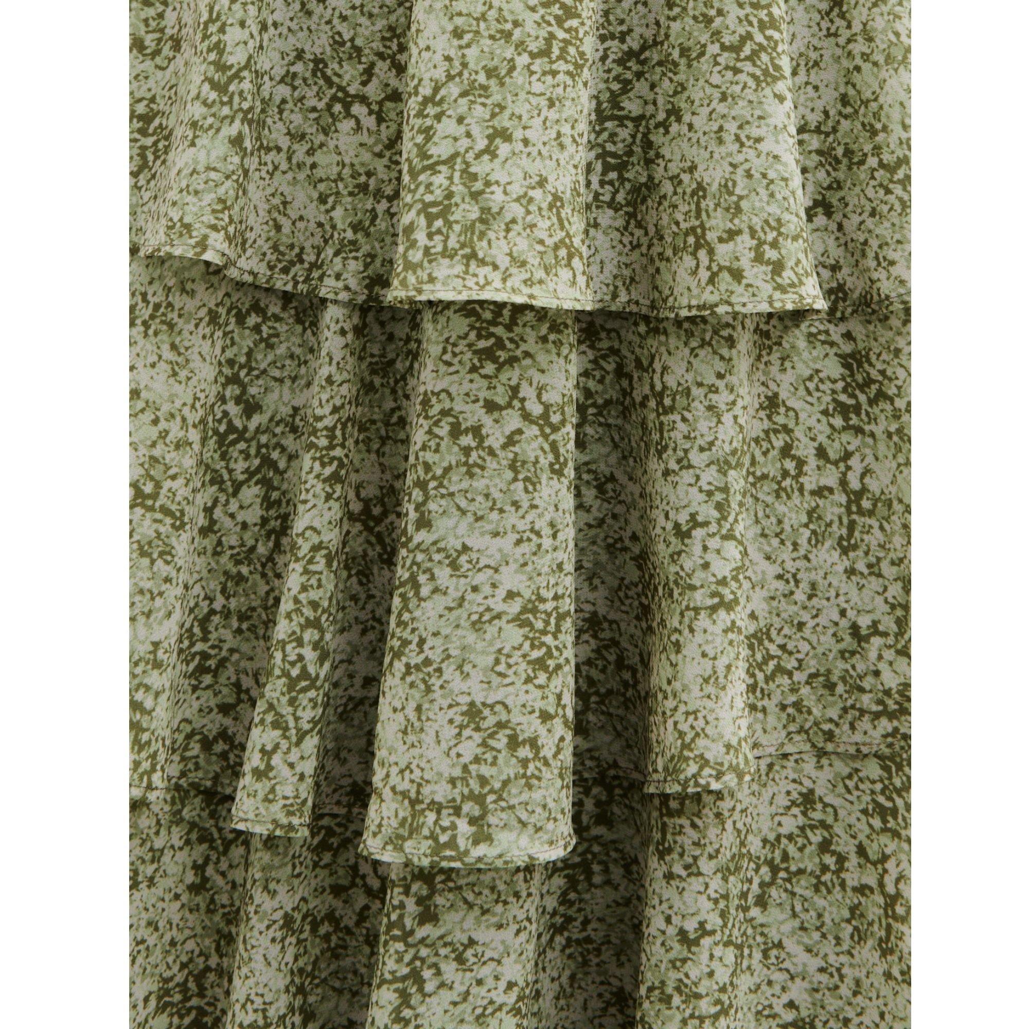 Green Abstract - Pretty Lavish - Women's Lissy Ruffle Midaxi Dress - 5