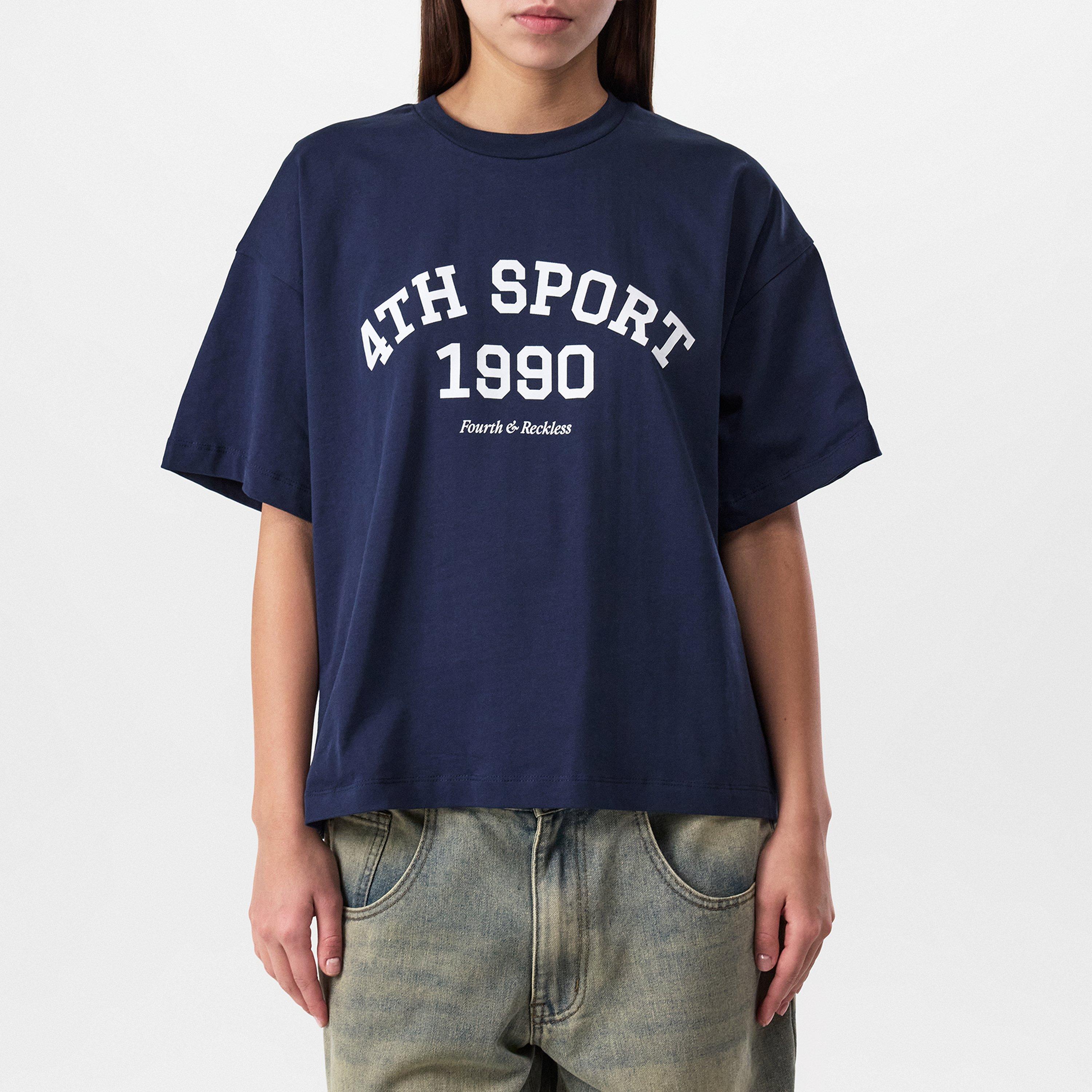 Navy - 4th and Reckless - Women's Sophi Regular Fit T-Shirt - 1