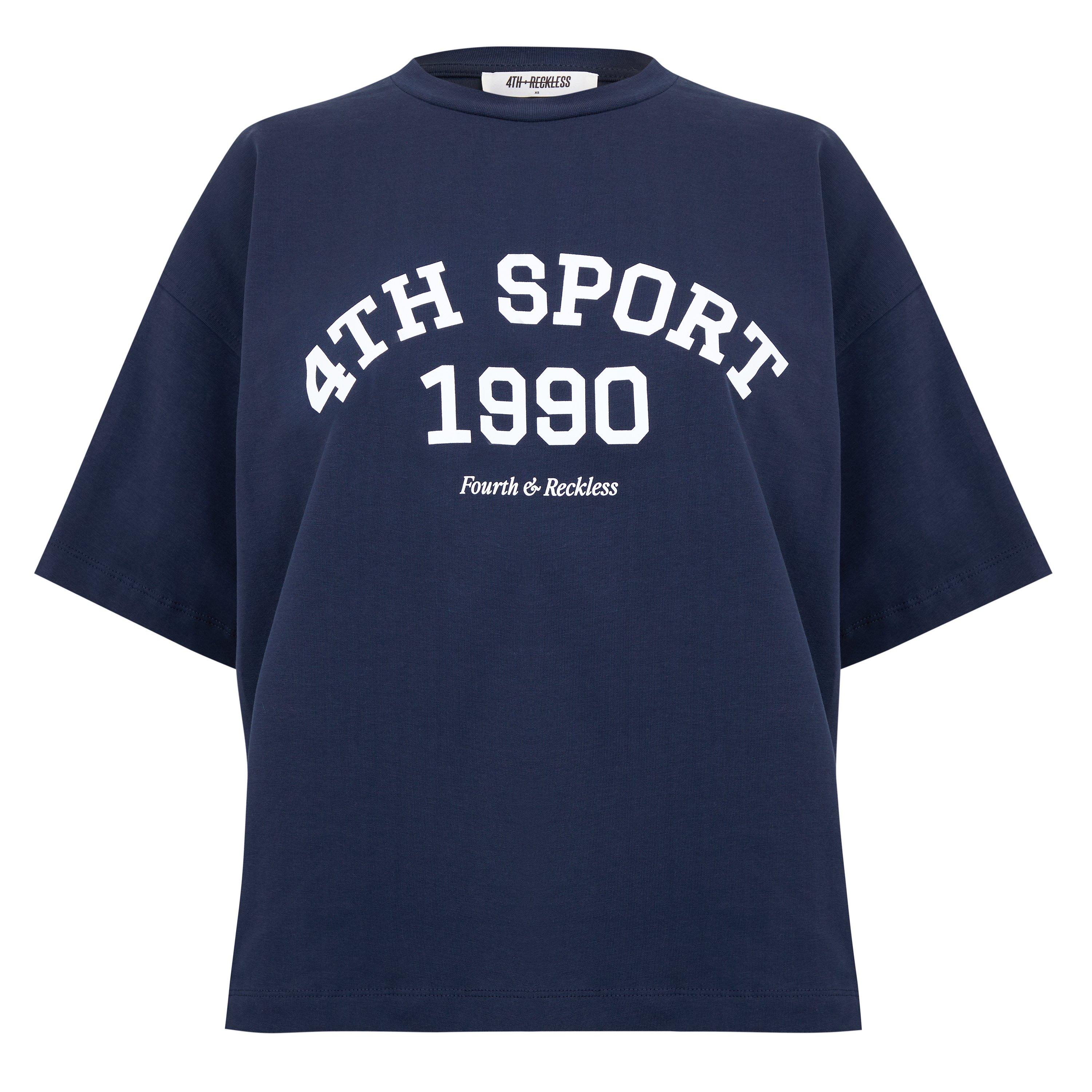 Navy - 4th and Reckless - Women's Sophi Regular Fit T-Shirt - 5