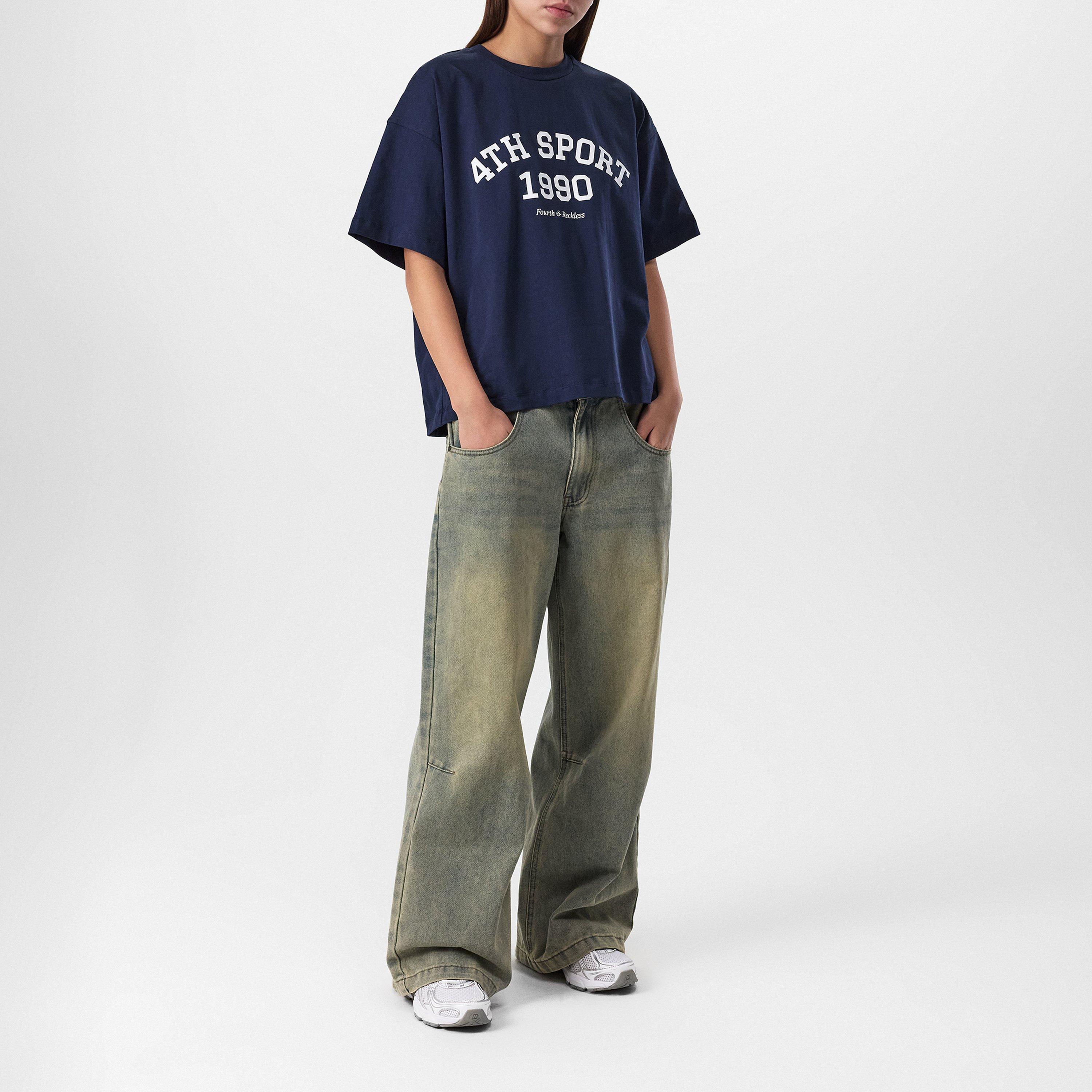 Navy - 4th and Reckless - Women's Sophi Regular Fit T-Shirt - 4