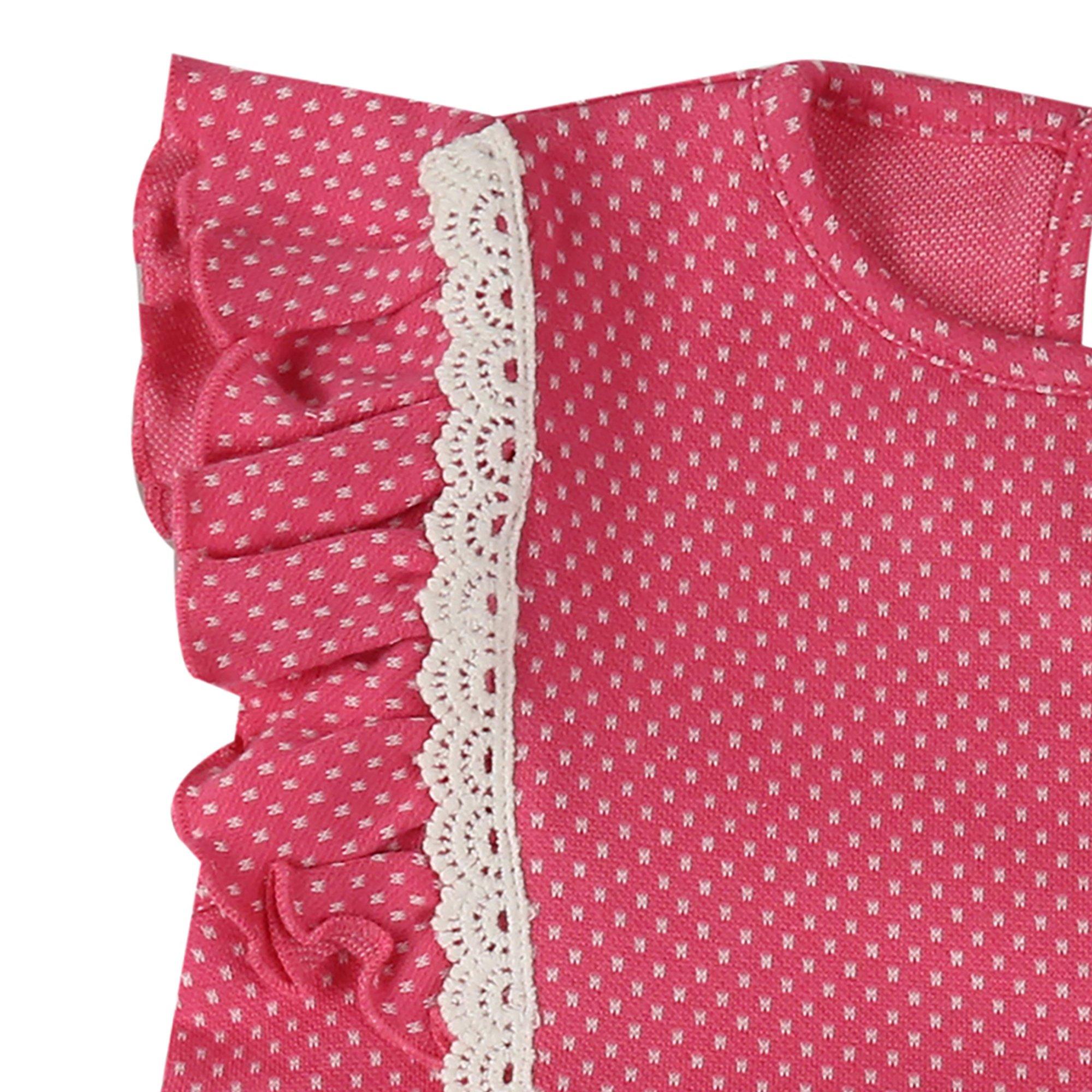 Pink - Lilly and Sid - Frill Dotty A-Line Dress - 3