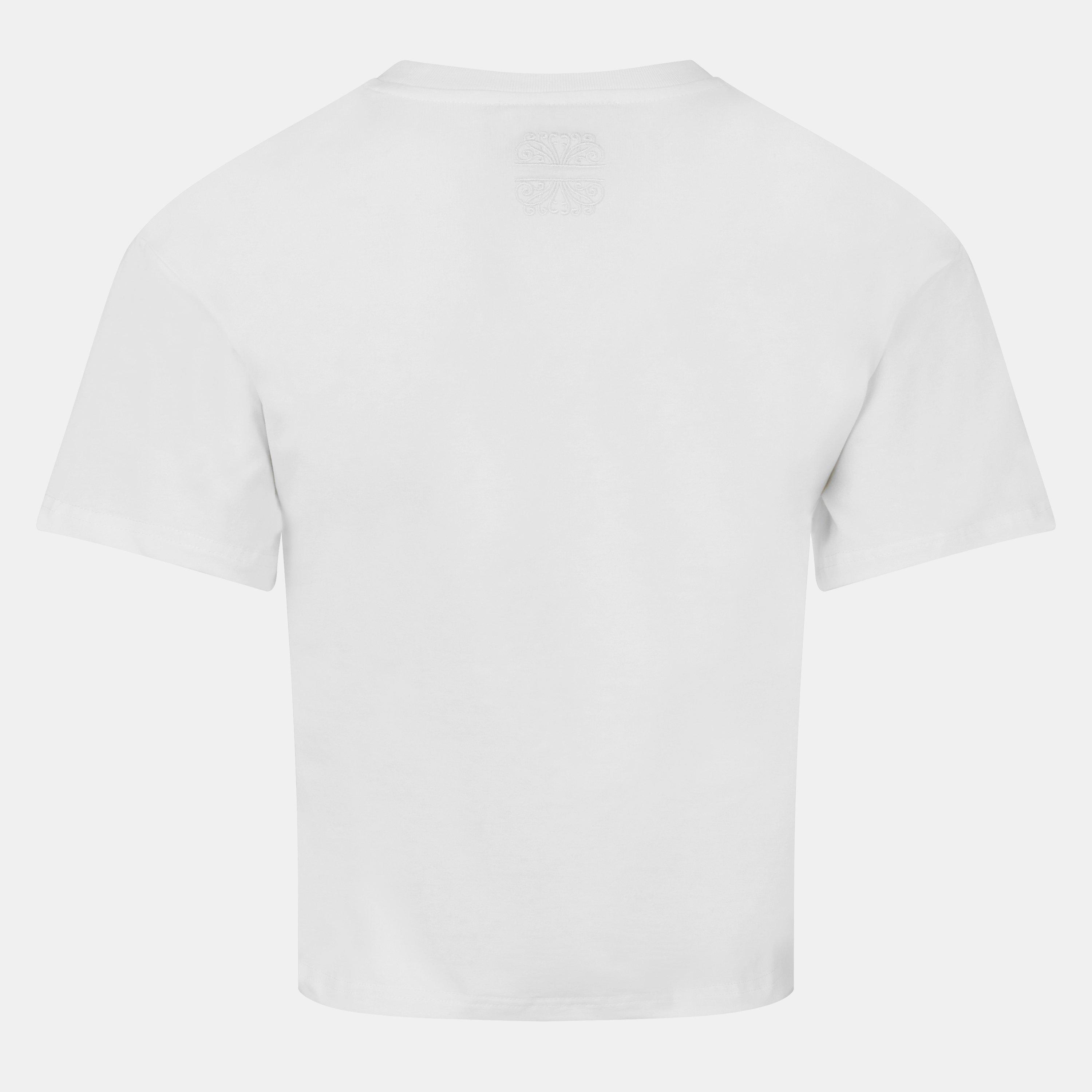 White - Never Fully Dressed - Embroidered Palm T-Shirt - 2