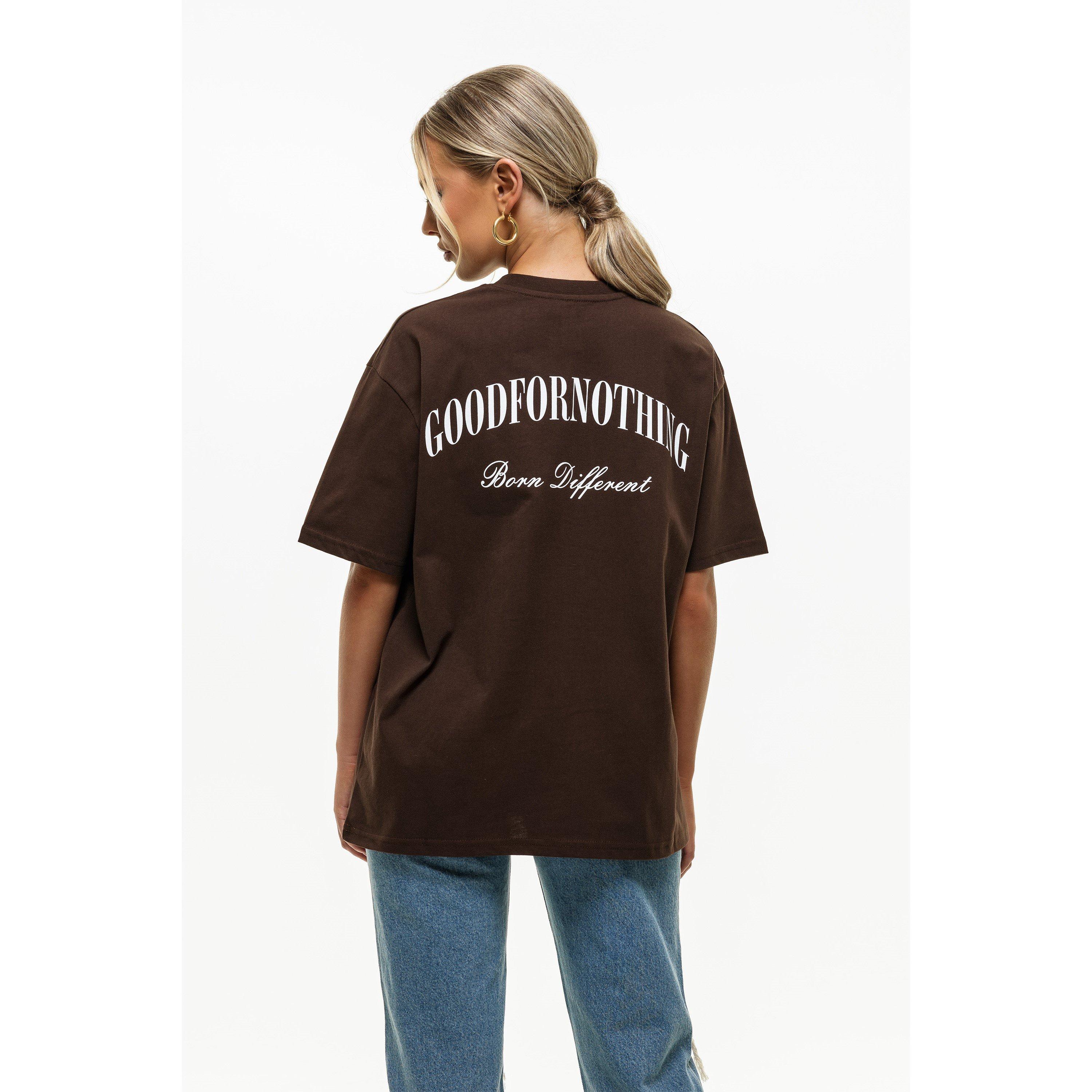 Brown - Good For Nothing - Oversized T-shirt - 2