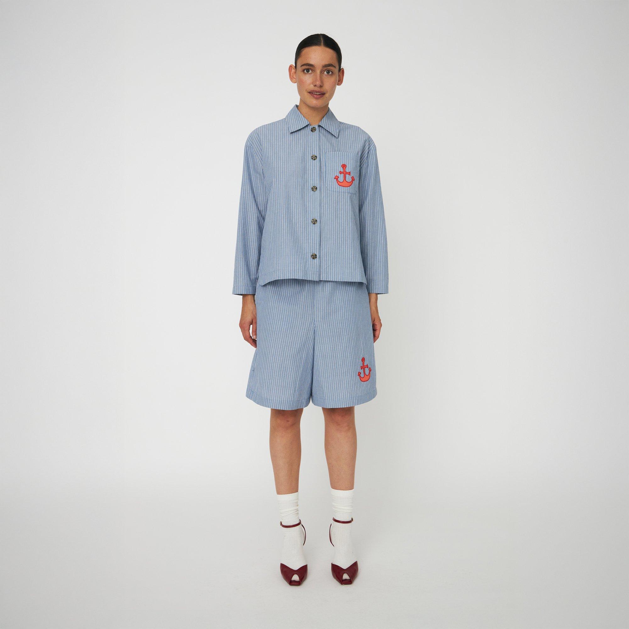 313 Blue Strip - Stella Nova - Stella  Striped Shrt Ld63 - 3