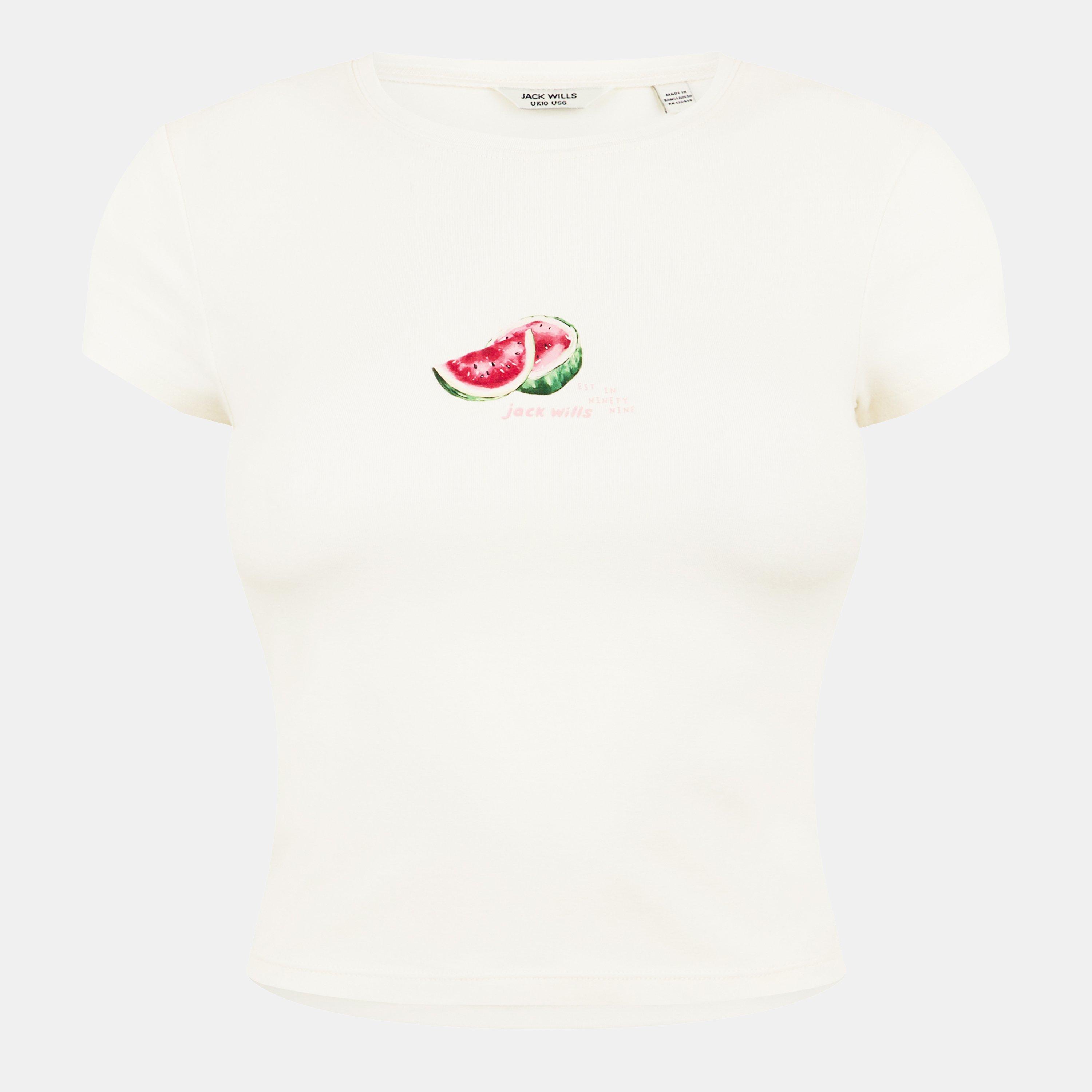 Watemelon - Jack Wills - Women's JW Fruit Baby Slim Fit T-Shirt - 1