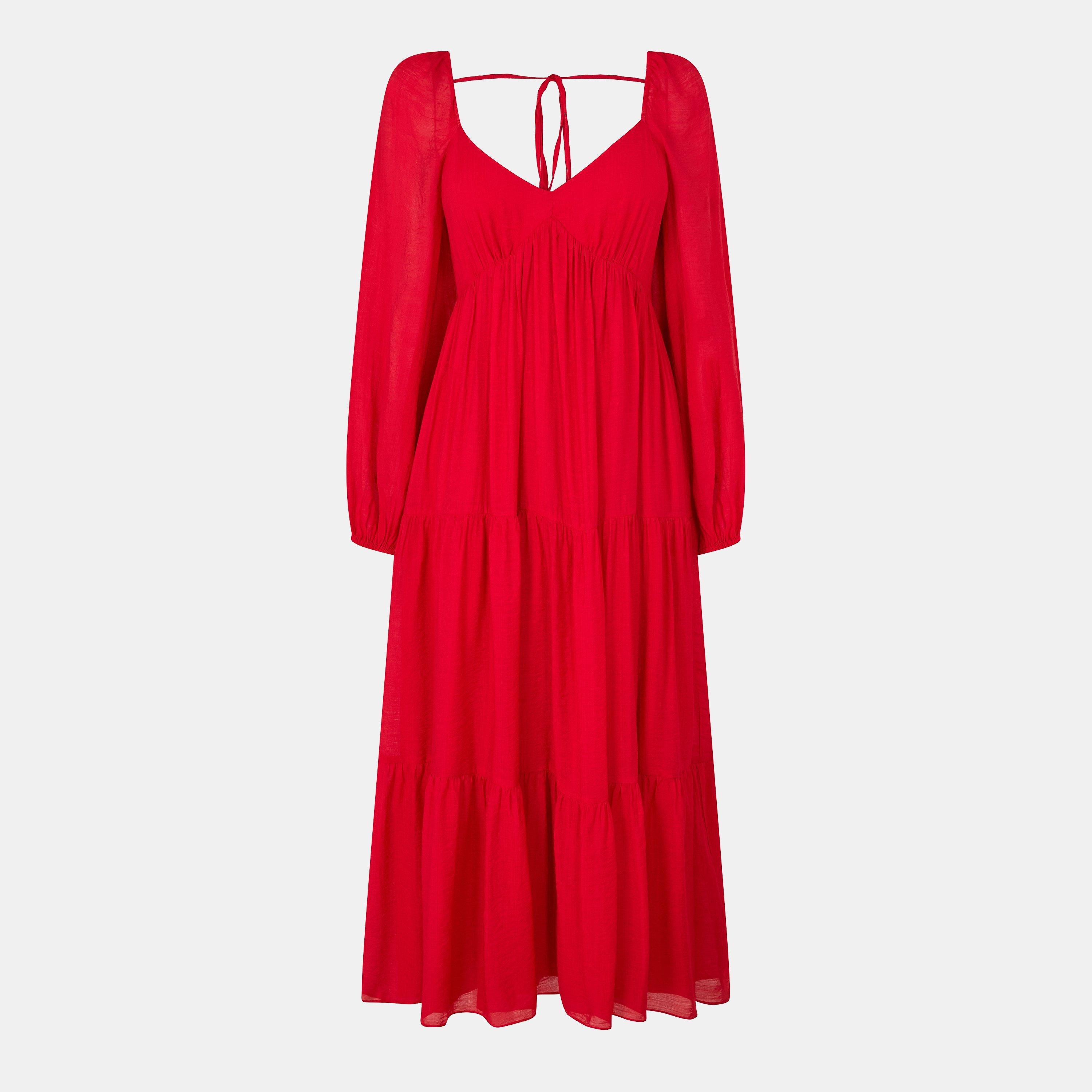 Red - Nobodys Child - Women's Char Long Maxi Dress - 1
