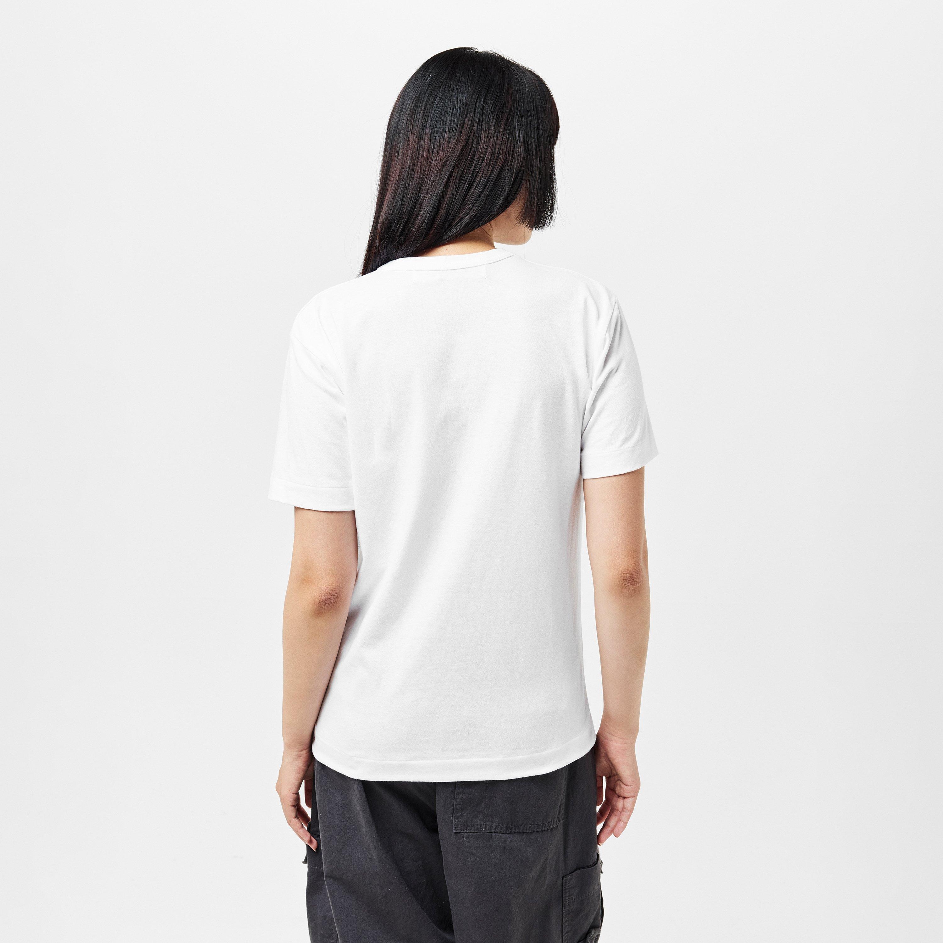 White/Red - Comme des Garcons PLAY - Women's Comme des Garçons PLAY Regular Fit T-Shirt - 4