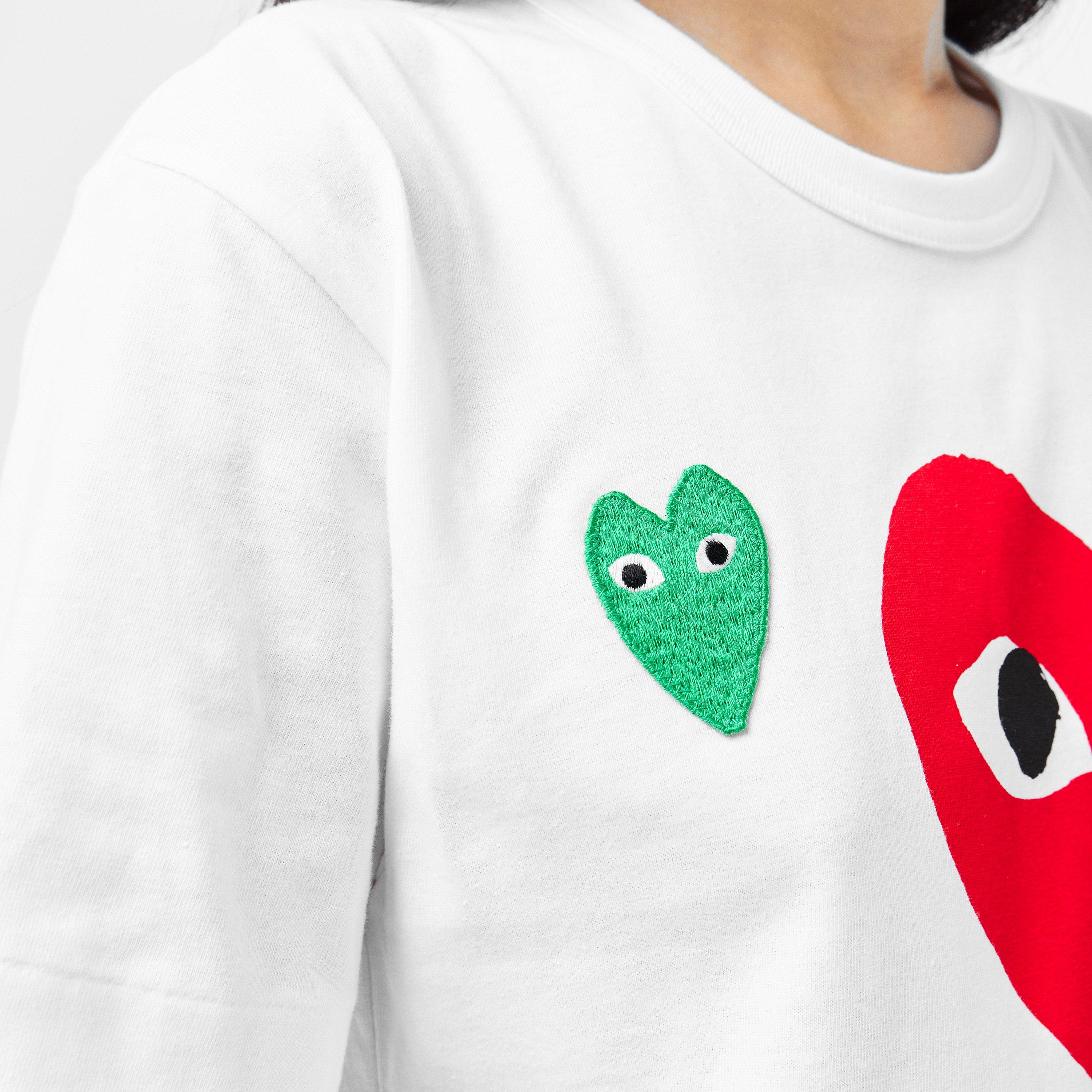 White/Red - Comme des Garcons PLAY - Women's Comme des Garçons PLAY Regular Fit T-Shirt - 5