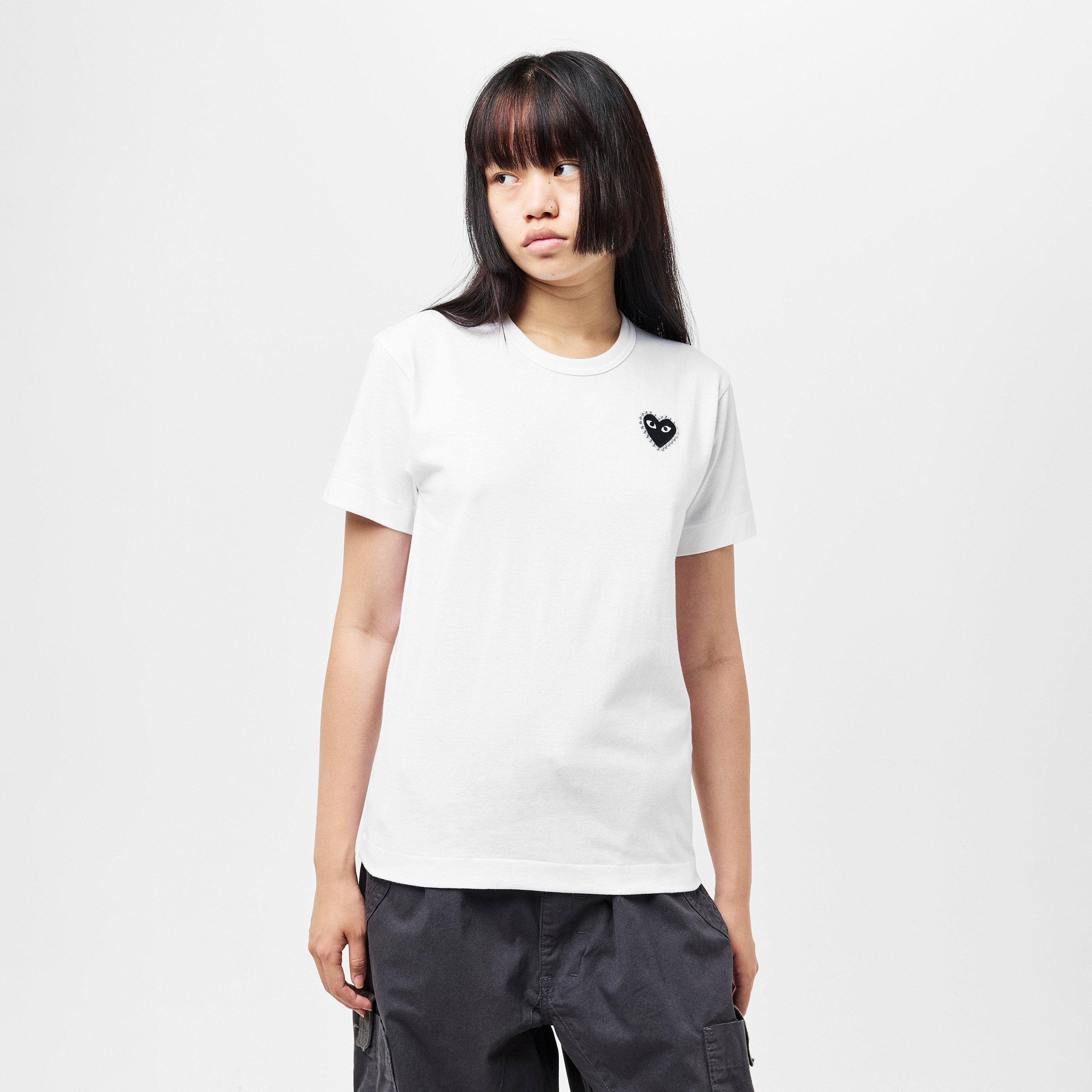 Wht/Blk - Comme des Garcons PLAY - Women's Comme des Garçons PLAY Regular Fit T-Shirt - 3