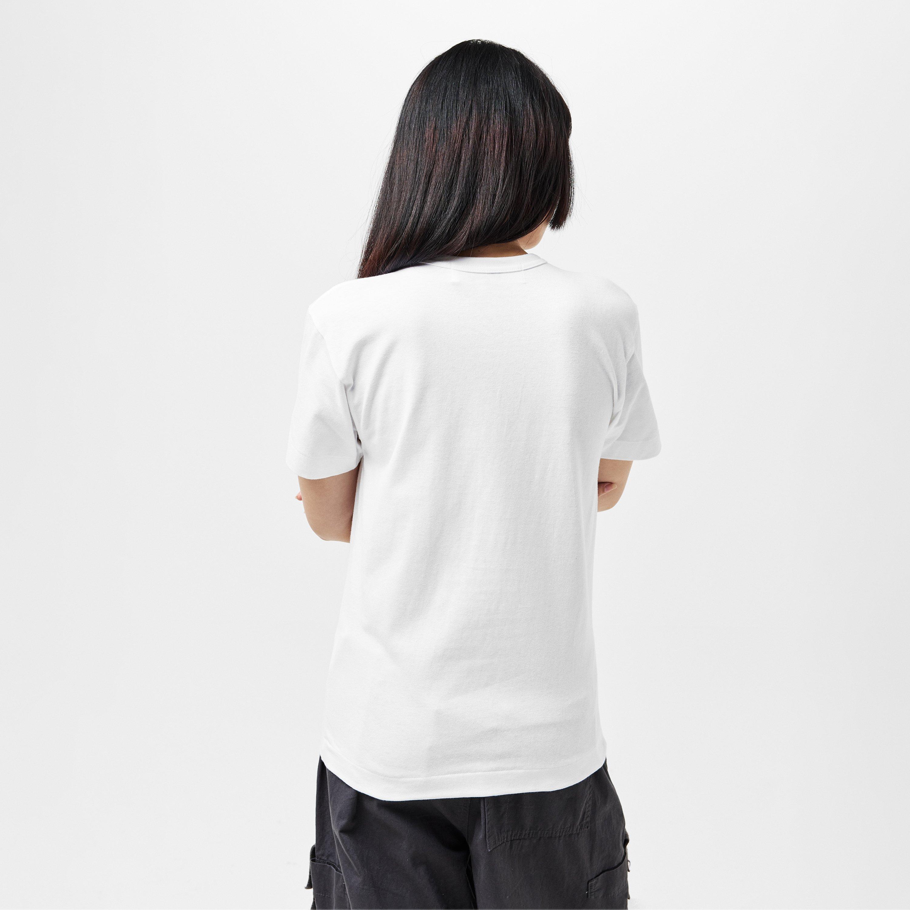 Wht/Blk - Comme des Garcons PLAY - Women's Comme des Garçons PLAY Regular Fit T-Shirt - 4