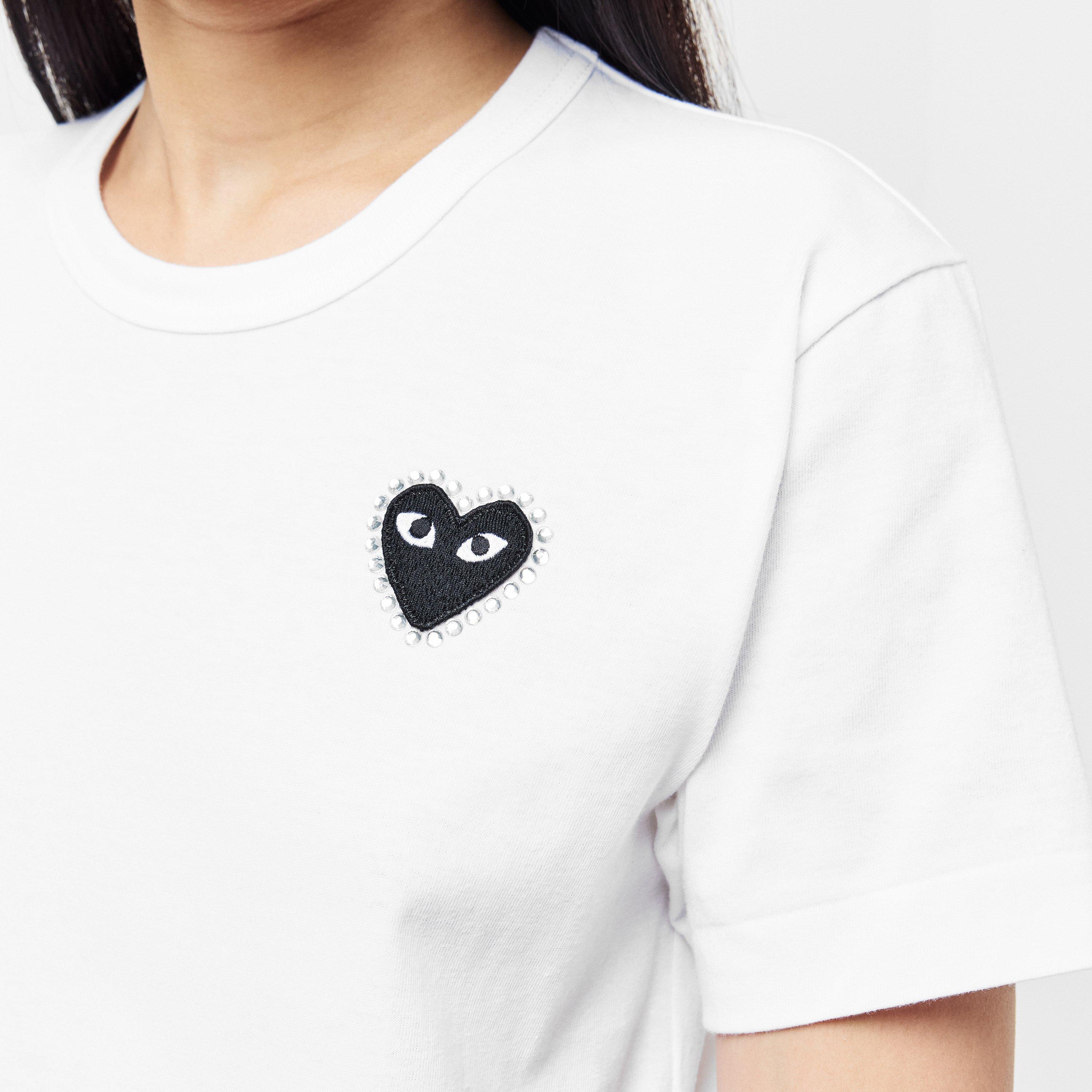 Wht/Blk - Comme des Garcons PLAY - Women's Comme des Garçons PLAY Regular Fit T-Shirt - 5