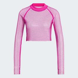 adidas Crystal Mesh Cover Up Long sleeve Top Womens