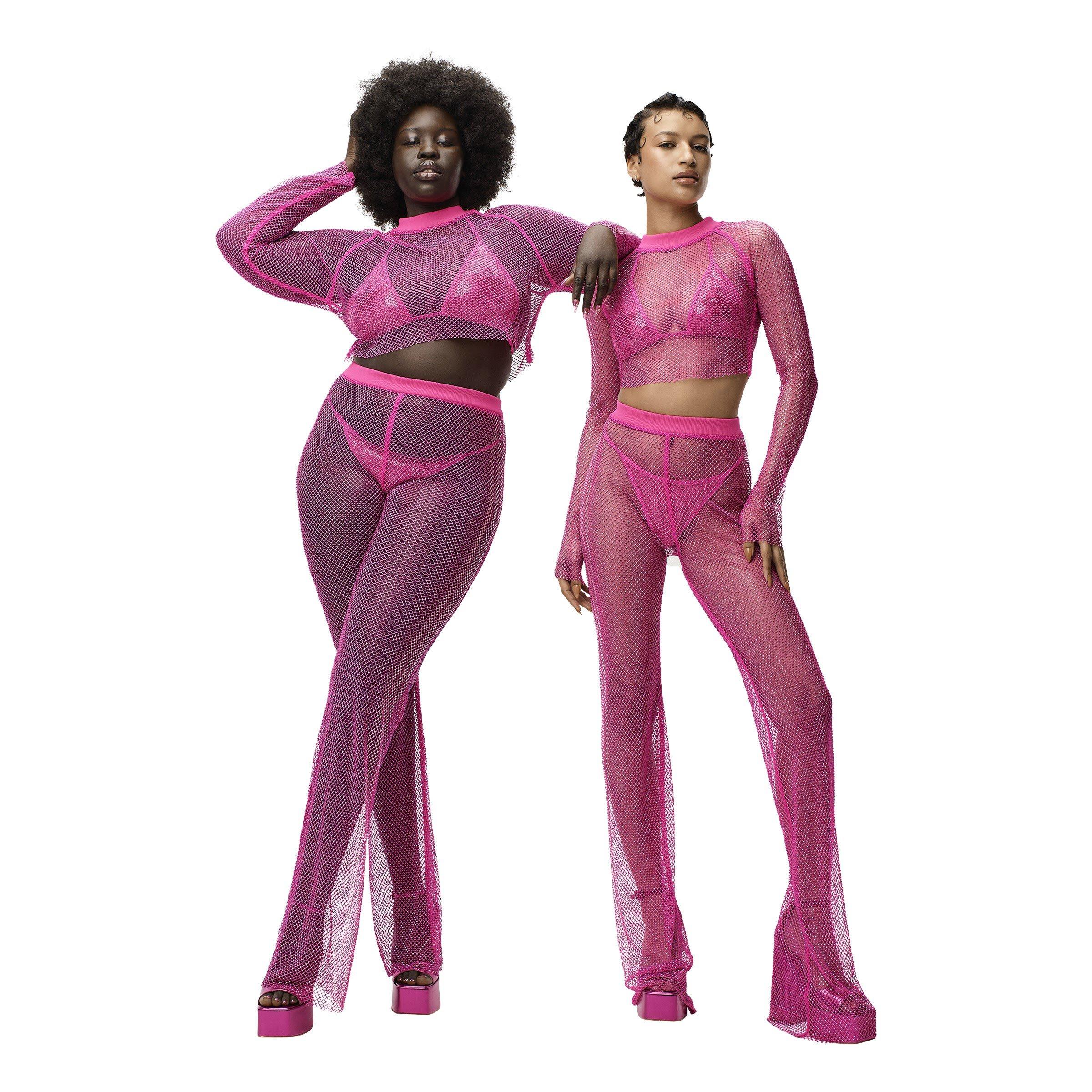 Pink - adidas - Crystal Mesh Cover-Up Long-sleeve Top Womens - 6