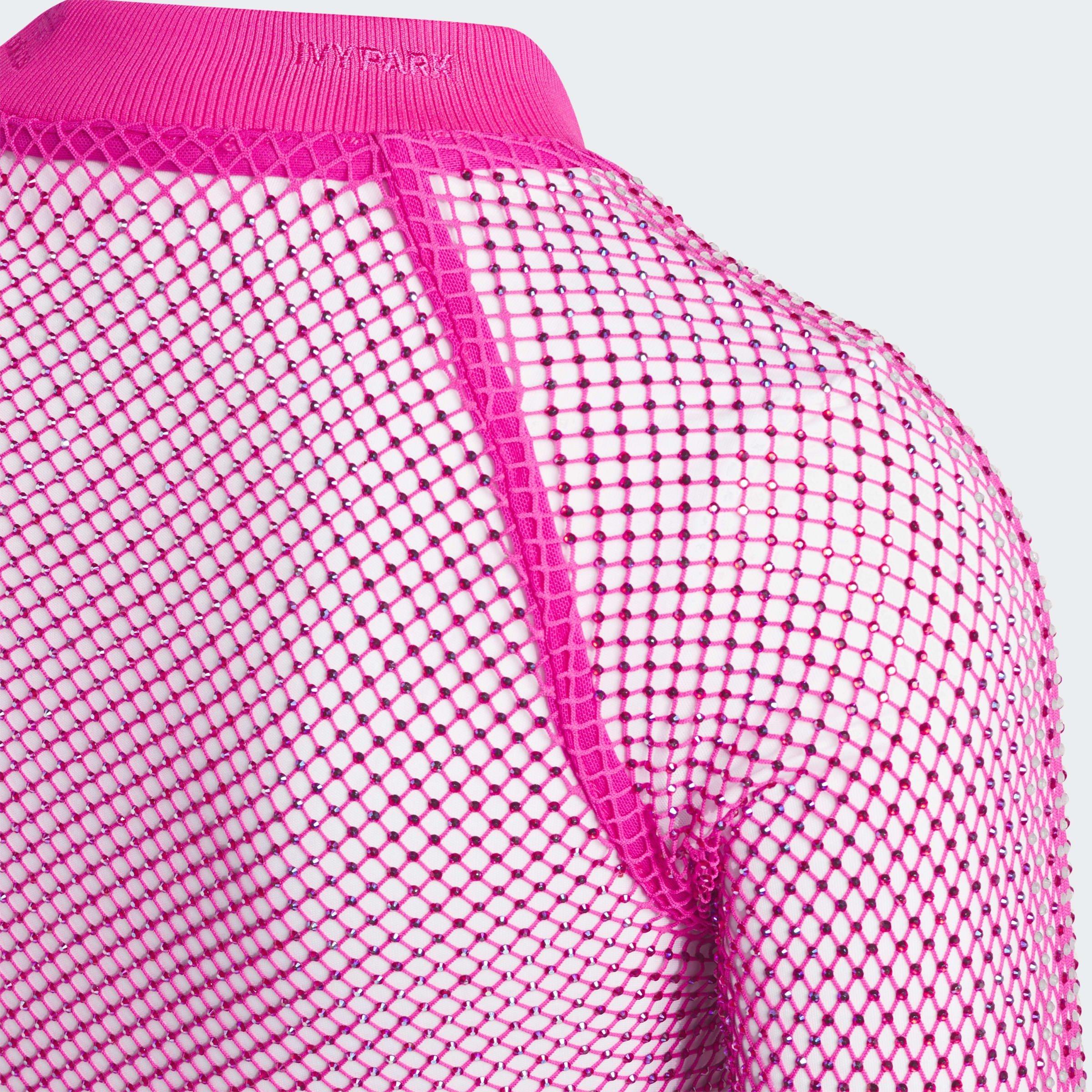 Pink - adidas - Crystal Mesh Cover-Up Long-sleeve Top Womens - 7