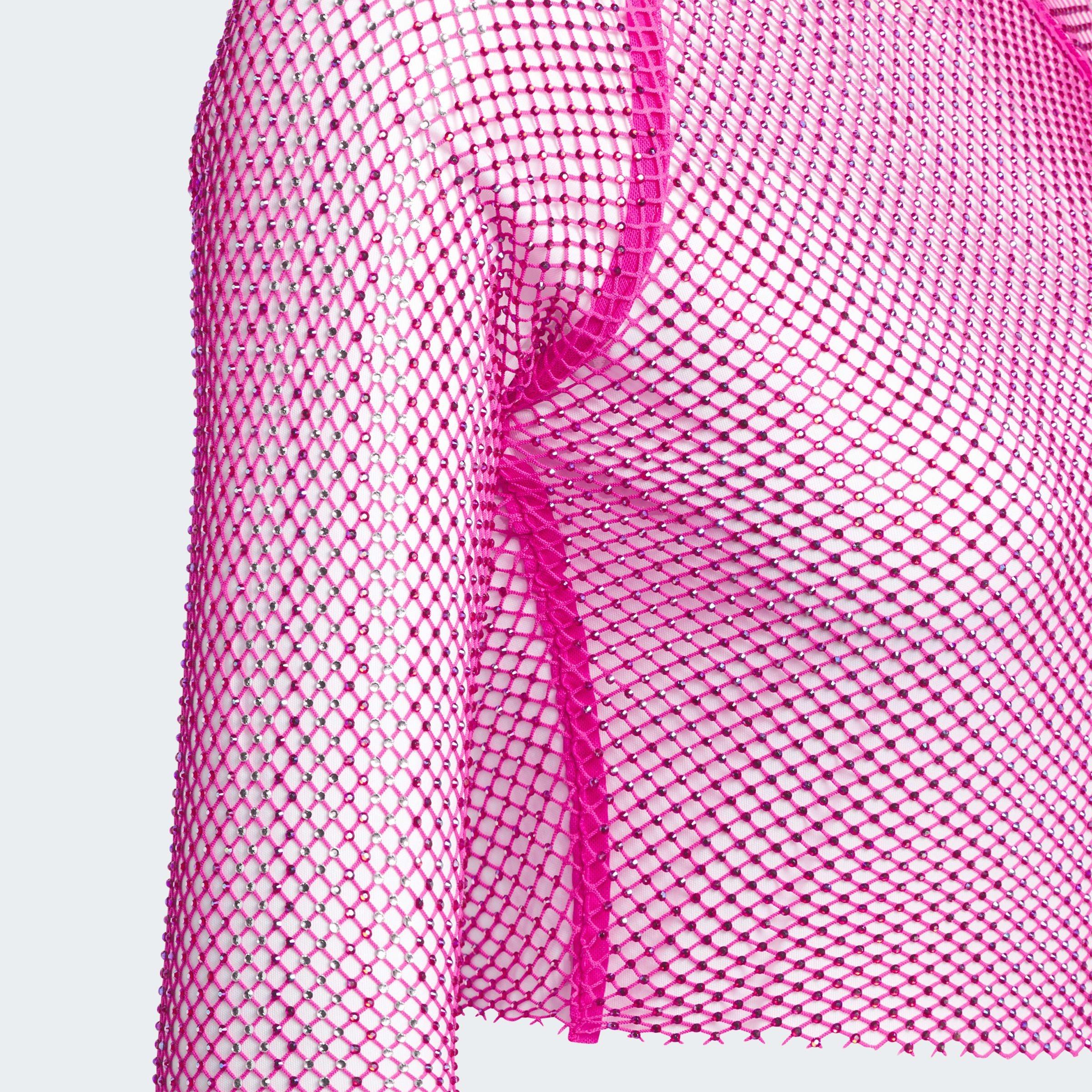Pink - adidas - Crystal Mesh Cover-Up Long-sleeve Top Womens - 8