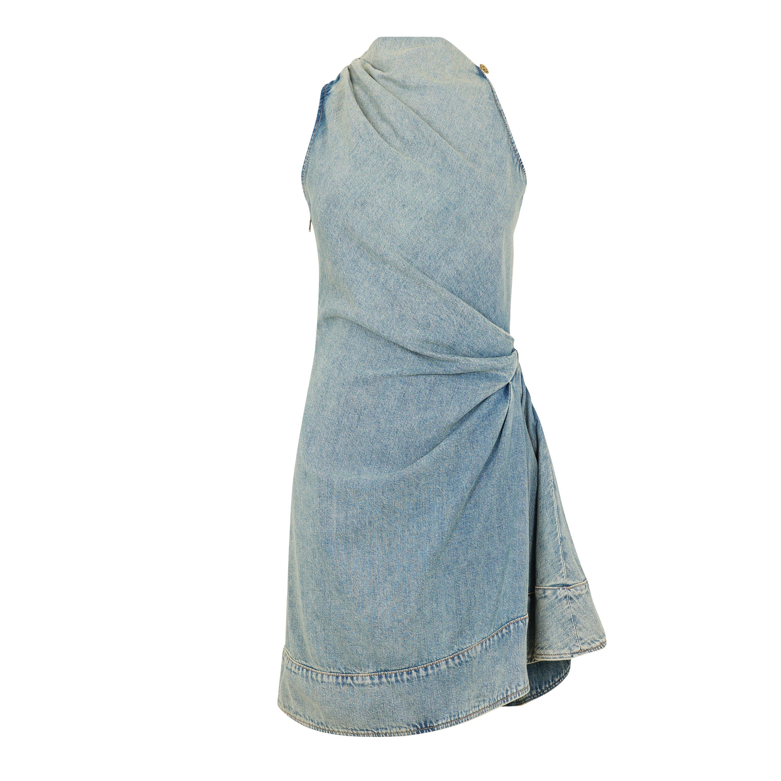 Alexander Mcqueen Women's Alex Denim Mini Dress - Light Blue - 8 (XS)