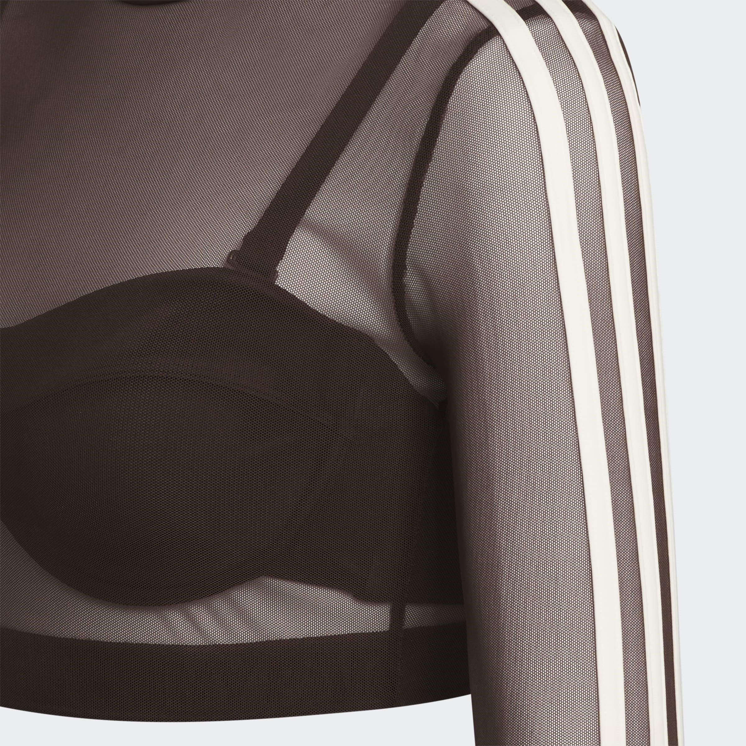Brown - adidas Originals - Women's Long-Sleeve Crop Top - 11