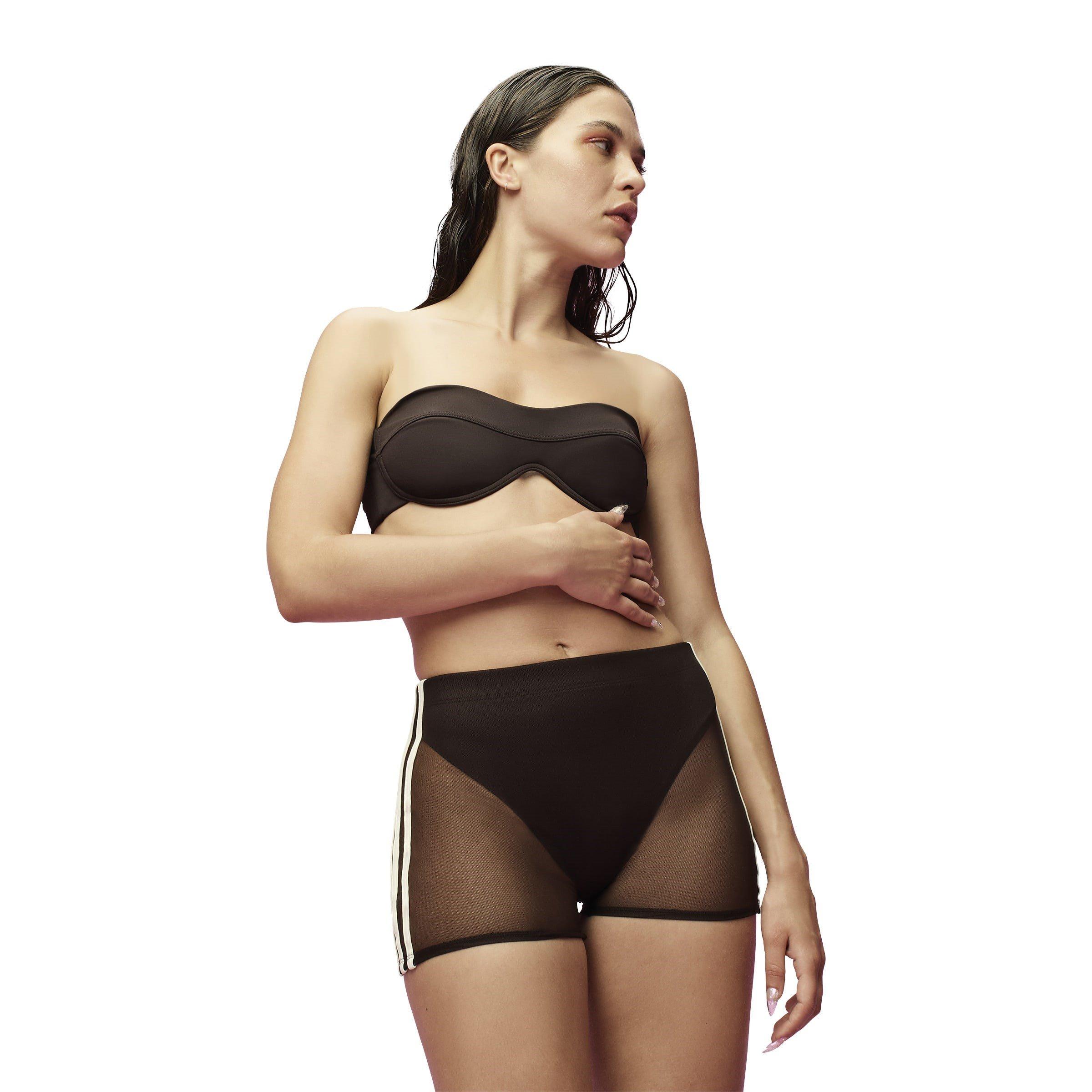Brown - adidas Originals - Women's Long-Sleeve Crop Top - 3