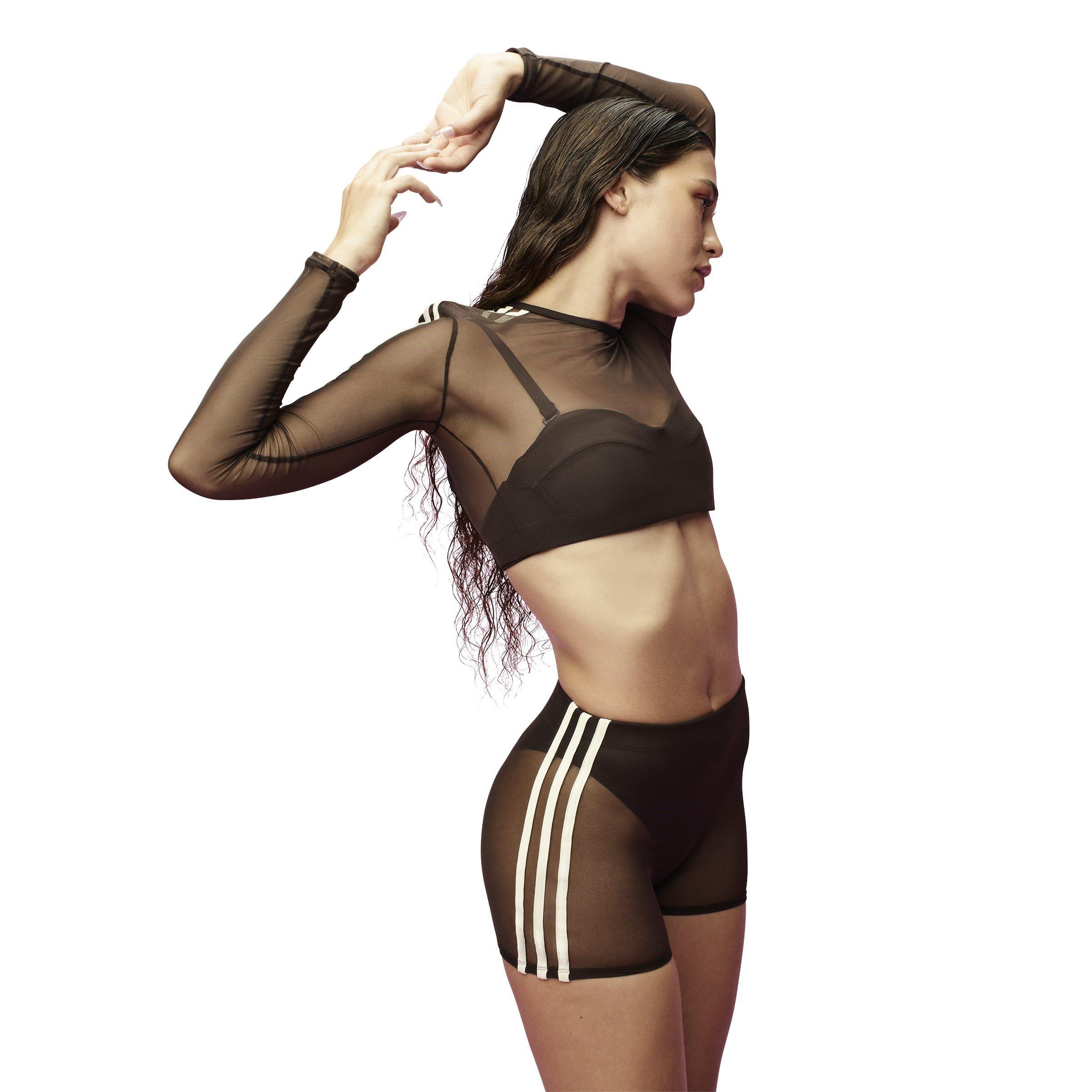Brown - adidas Originals - Women's Long-Sleeve Crop Top - 4