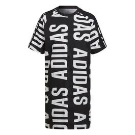 adidas Essentials Oversized  Allover Print Dress Wo T-Shirt Womens