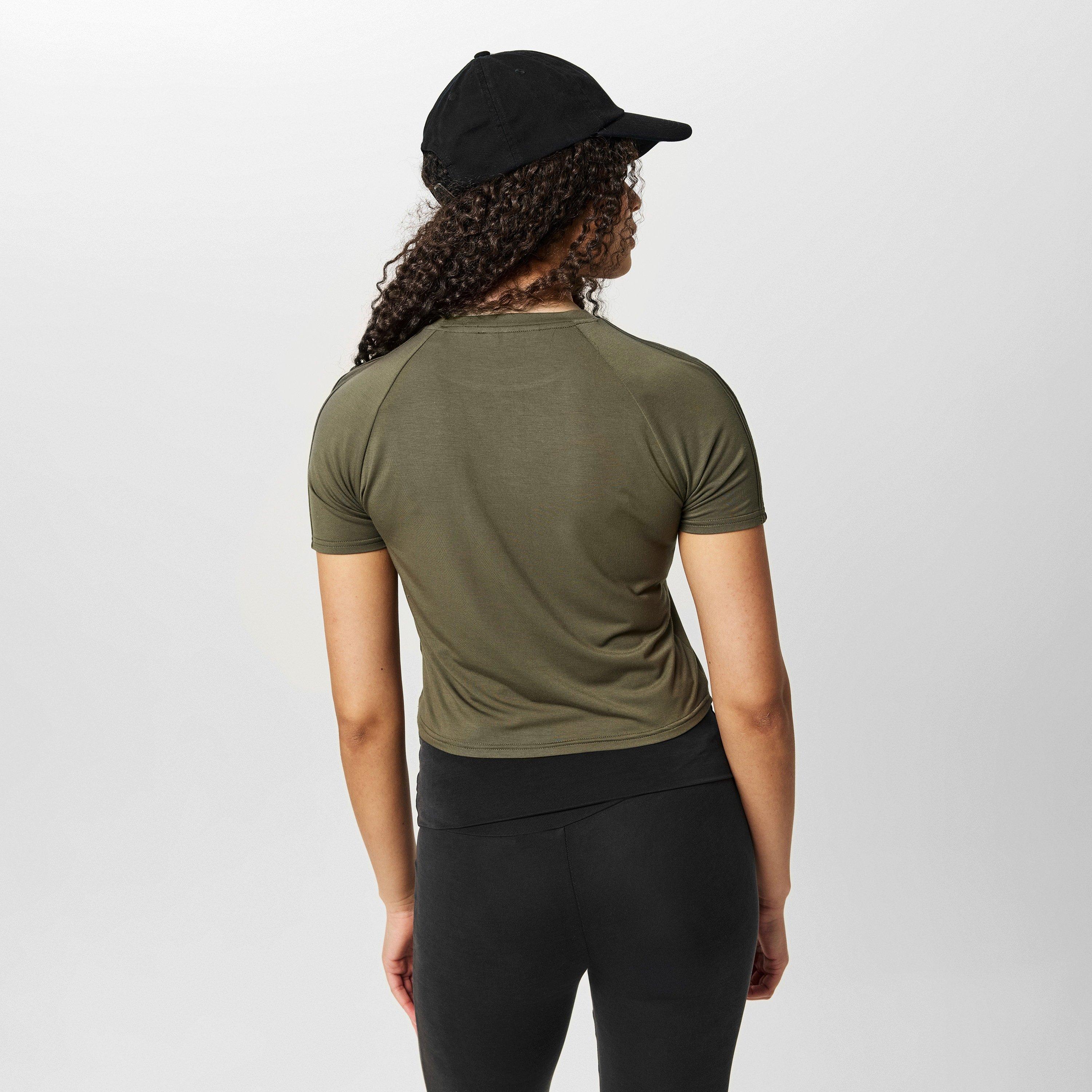 Khaki - Jack Wills - JW Branded Ringer Slim Fit T-Shirt - 4