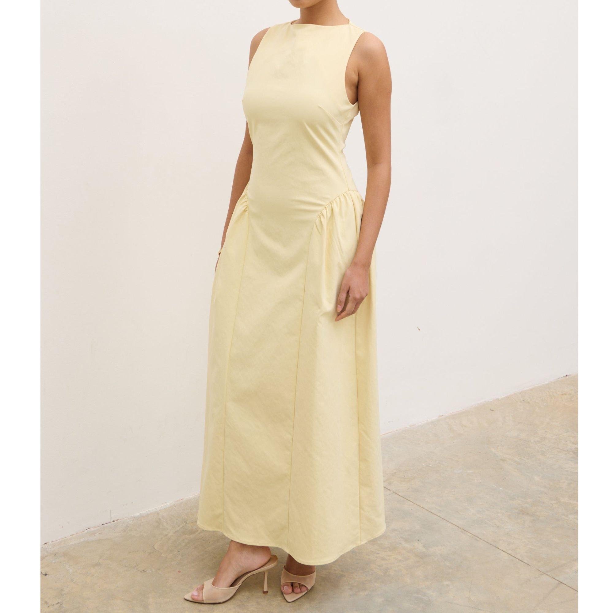 Lemon - Pretty Lavish - Women's Sylvie Slash Neck Long Midaxi Dress - 2