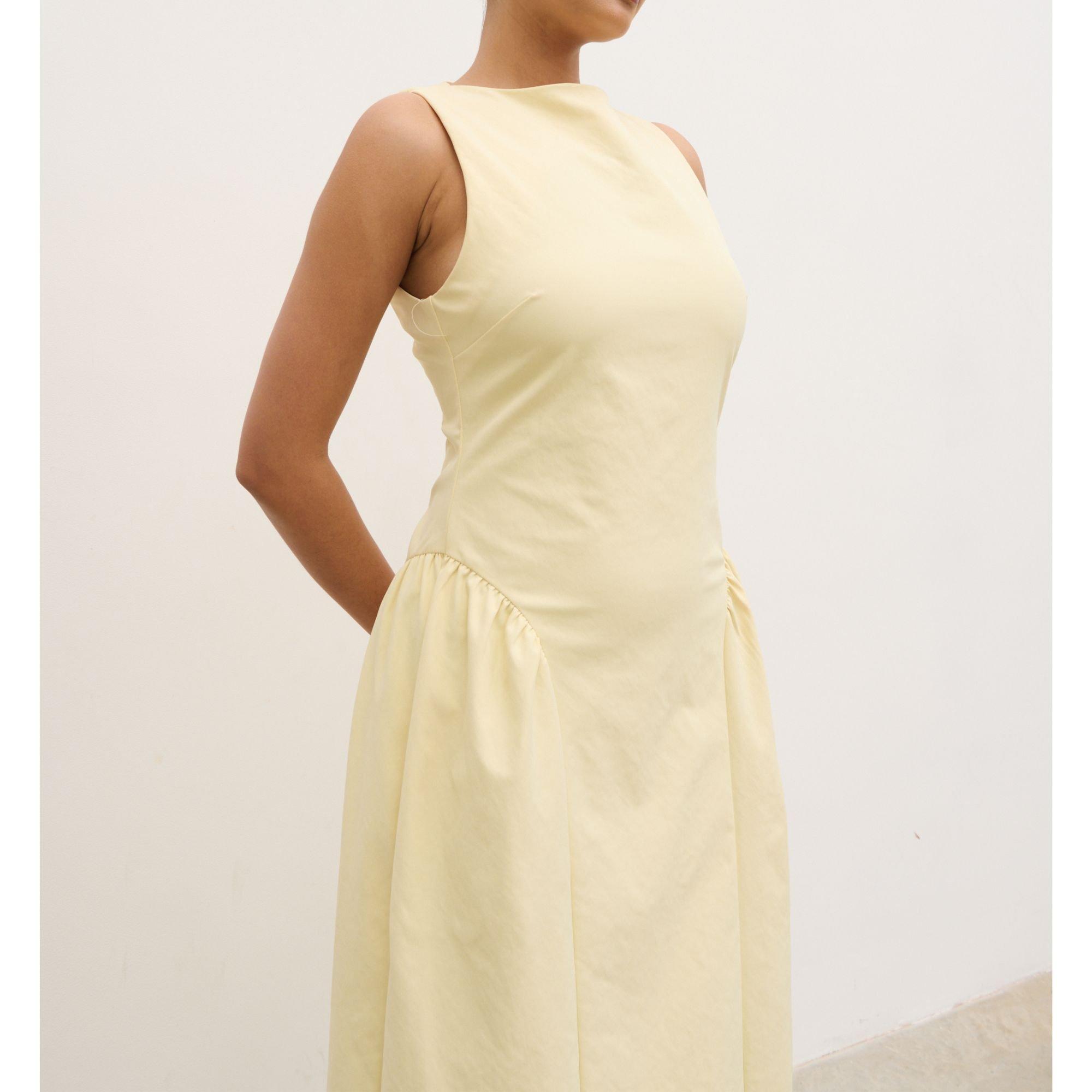 Lemon - Pretty Lavish - Women's Sylvie Slash Neck Long Midaxi Dress - 4