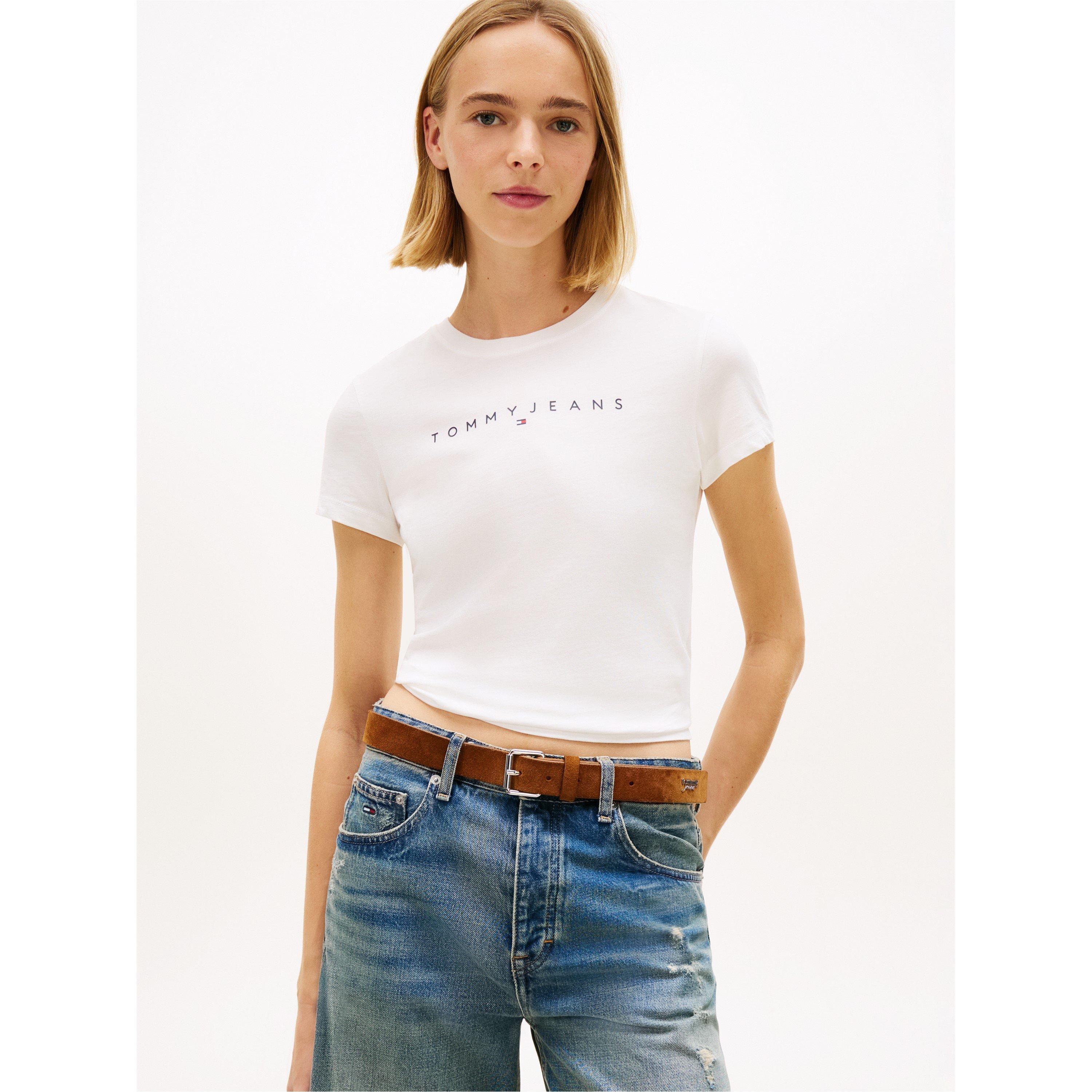 White - Tommy Jeans - TJ Linear Tee Ld62 - 2