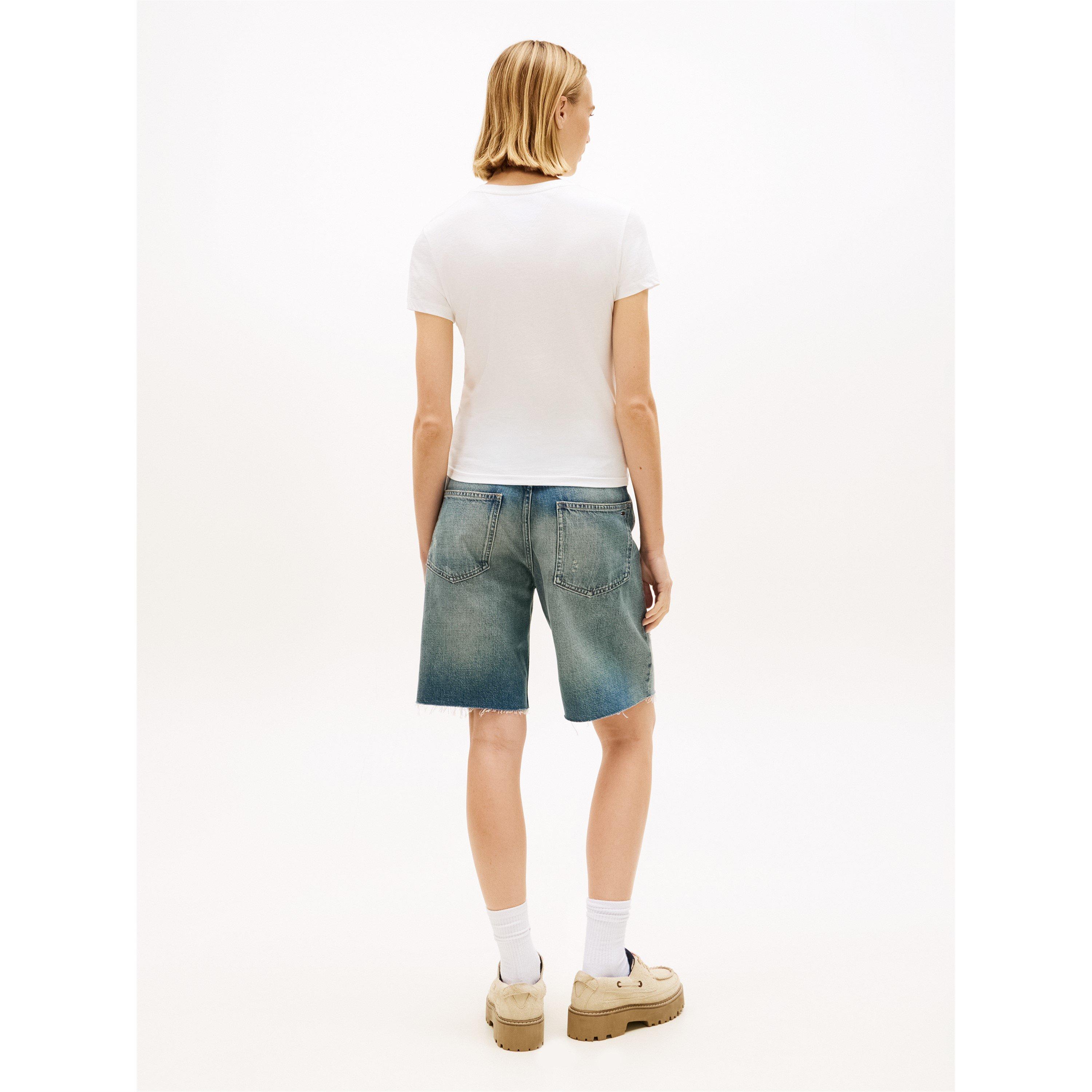 White - Tommy Jeans - TJ Linear Tee Ld62 - 5