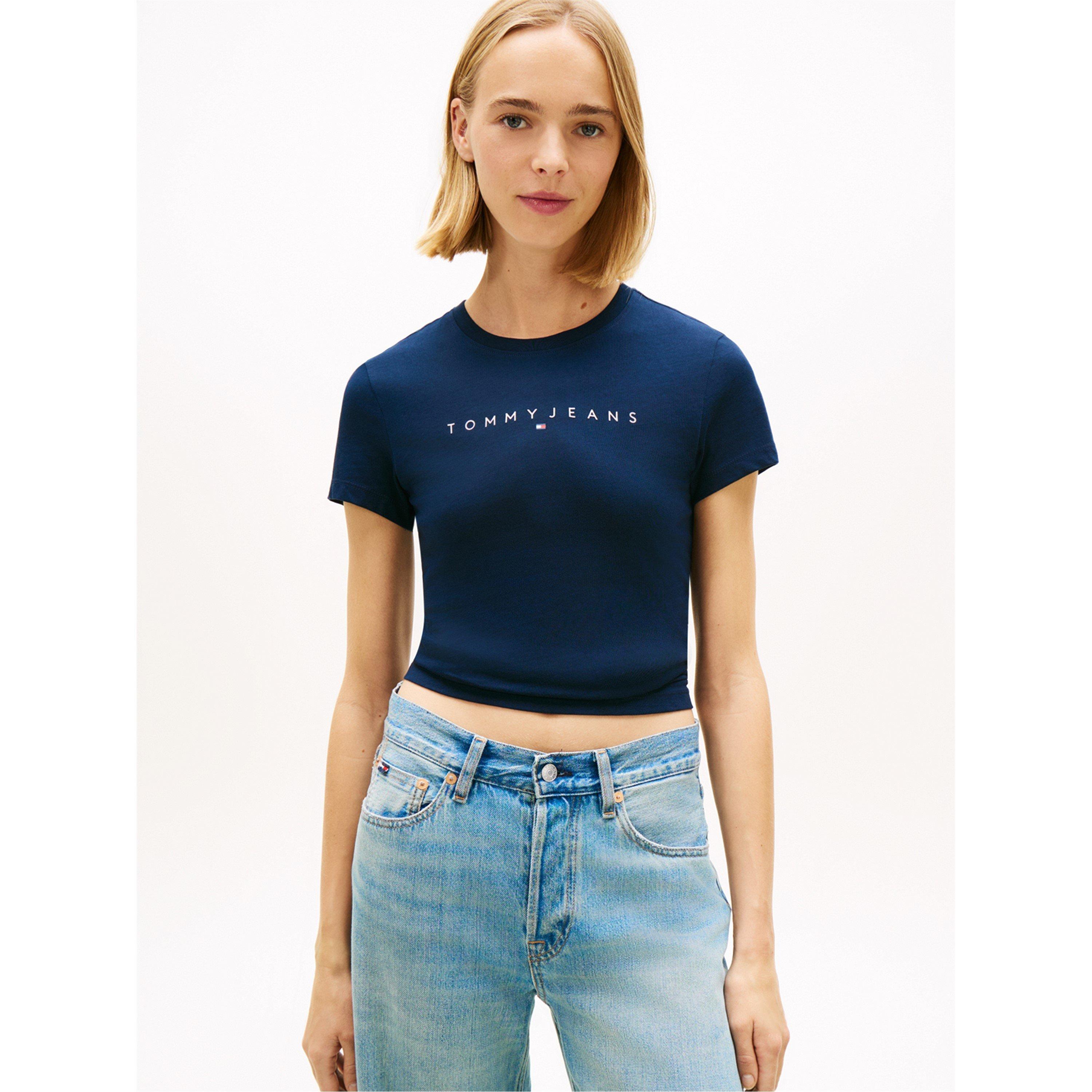 Navy - Tommy Jeans - Women's Slim Fit T-Shirt - 2