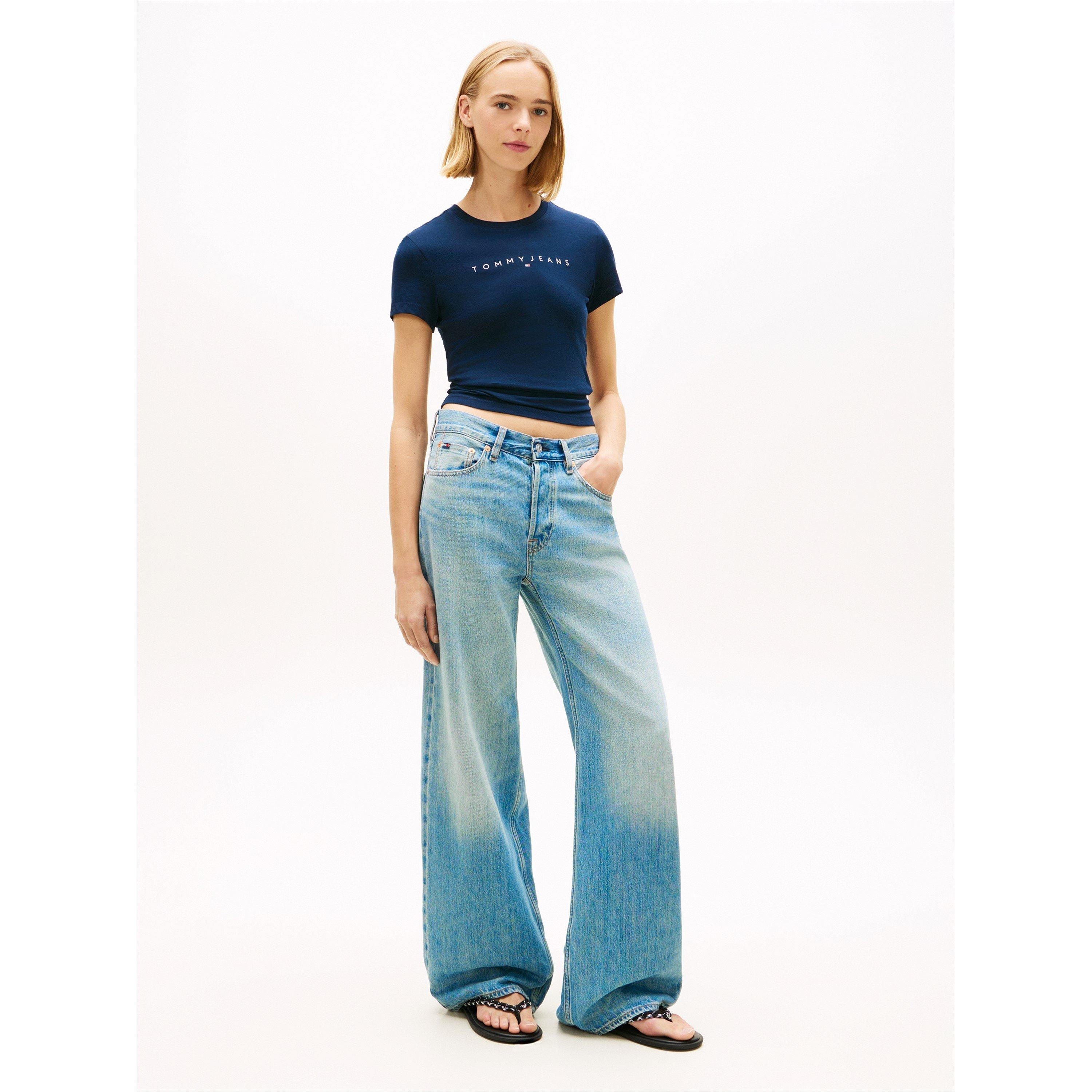 Navy - Tommy Jeans - Women's Slim Fit T-Shirt - 3