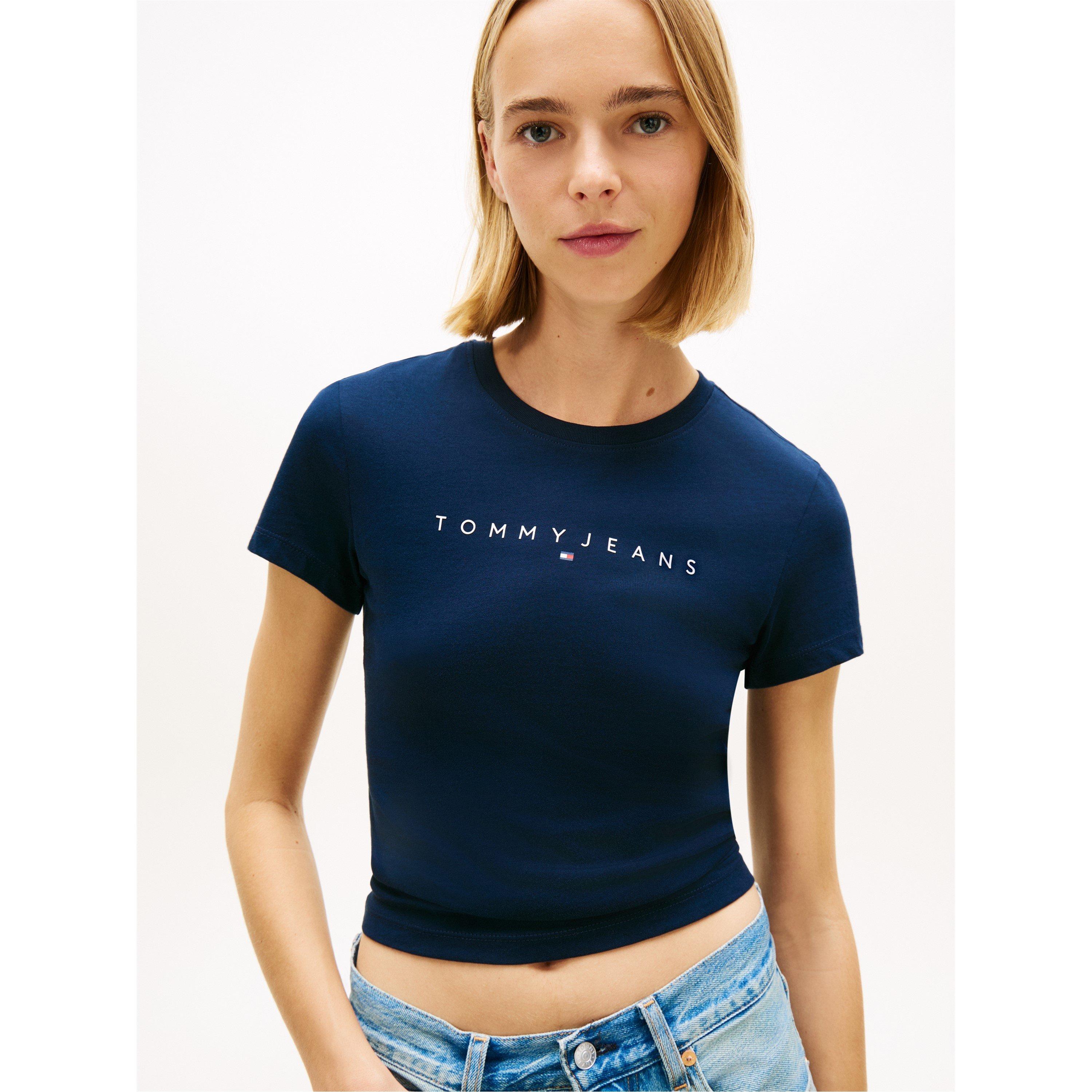 Navy - Tommy Jeans - Women's Slim Fit T-Shirt - 4