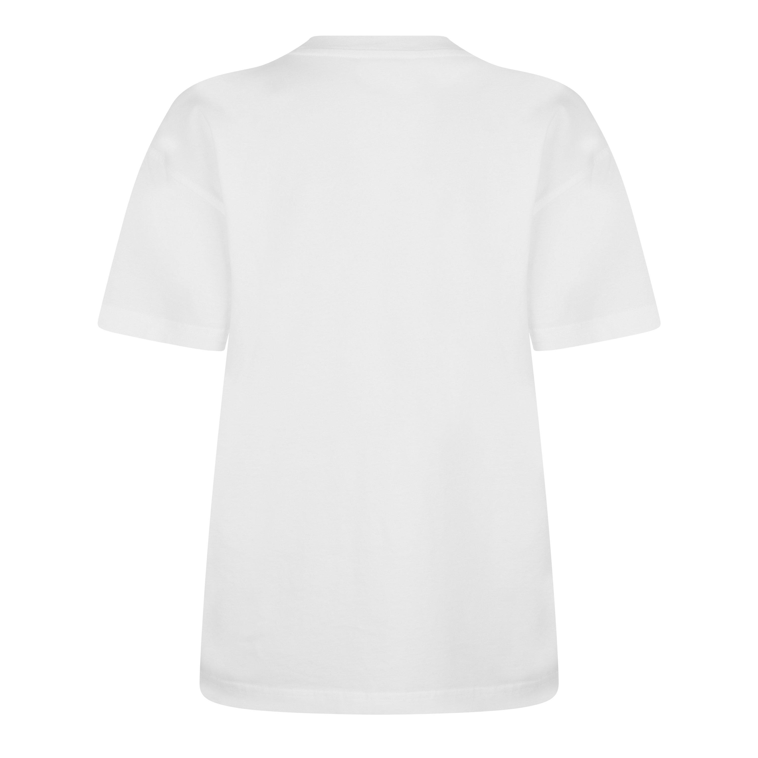 White/Black - Off White - Women's Big Logo Casual Tee, Signature Logo T-Shirt - 6