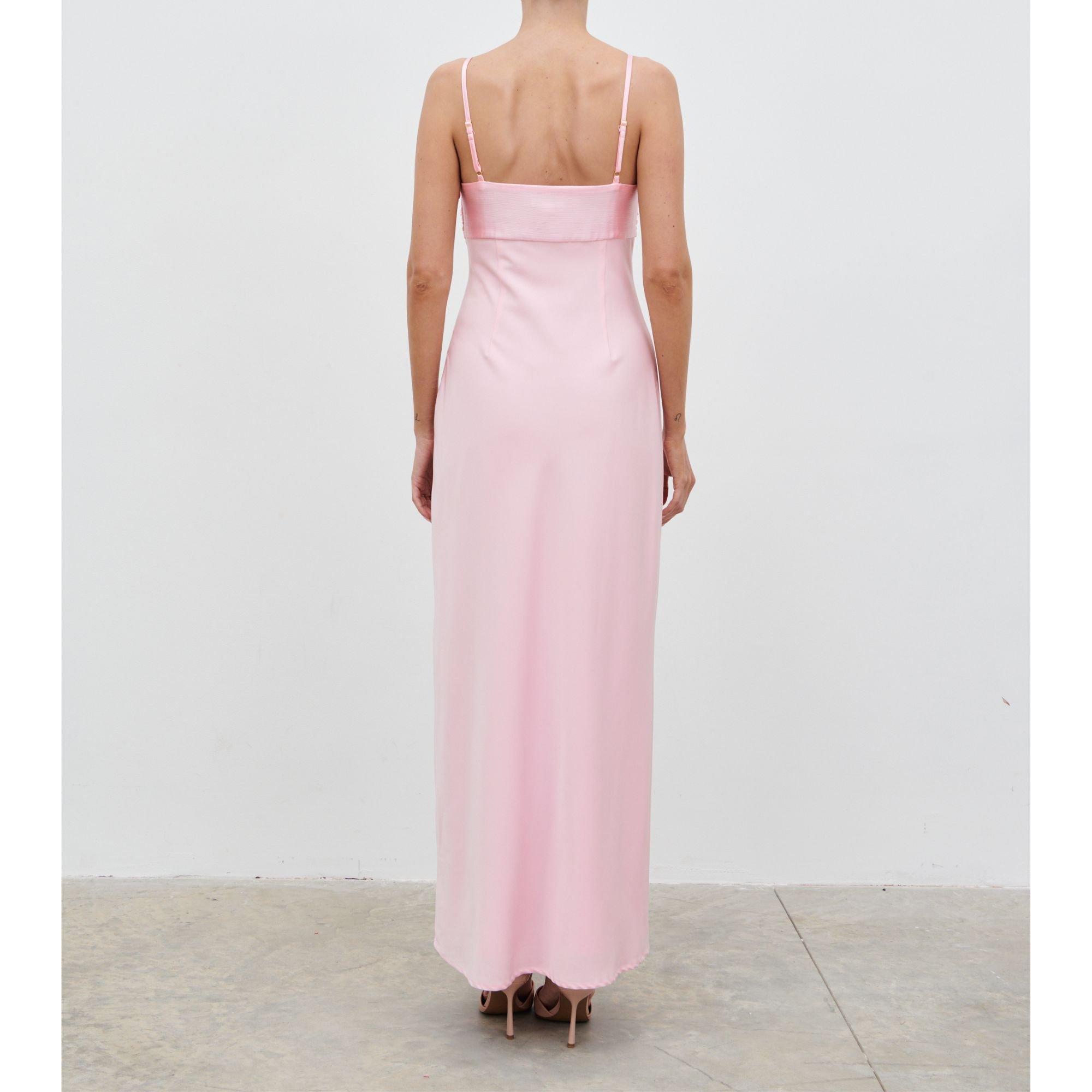 Peony Pink - Pretty Lavish - Women's Joely Contrast Long Maxi Dress - 3