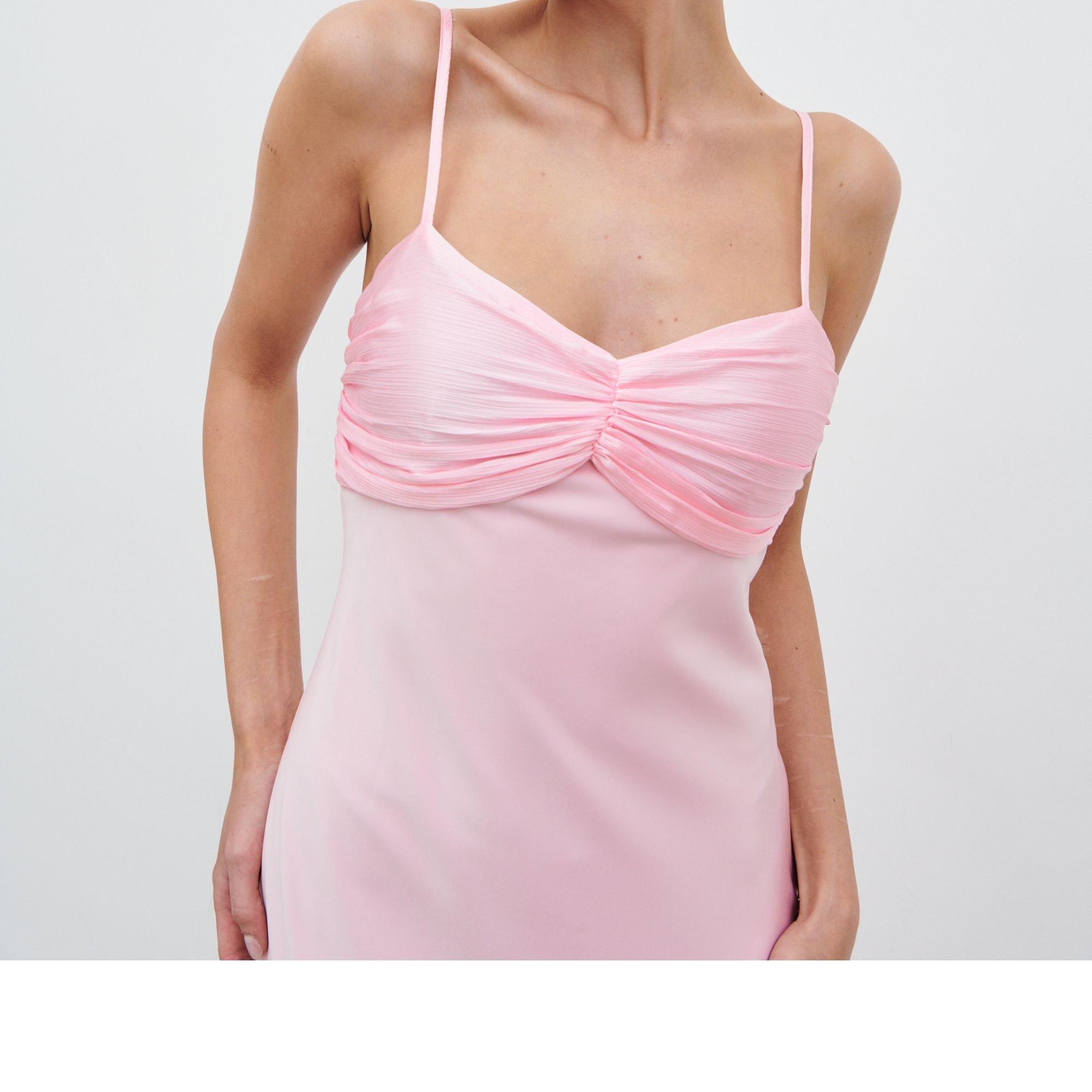 Peony Pink - Pretty Lavish - Women's Joely Contrast Long Maxi Dress - 4